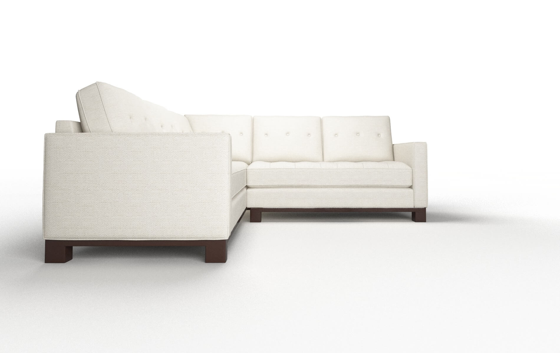 Syros Venus Cream Sectional espresso legs 2