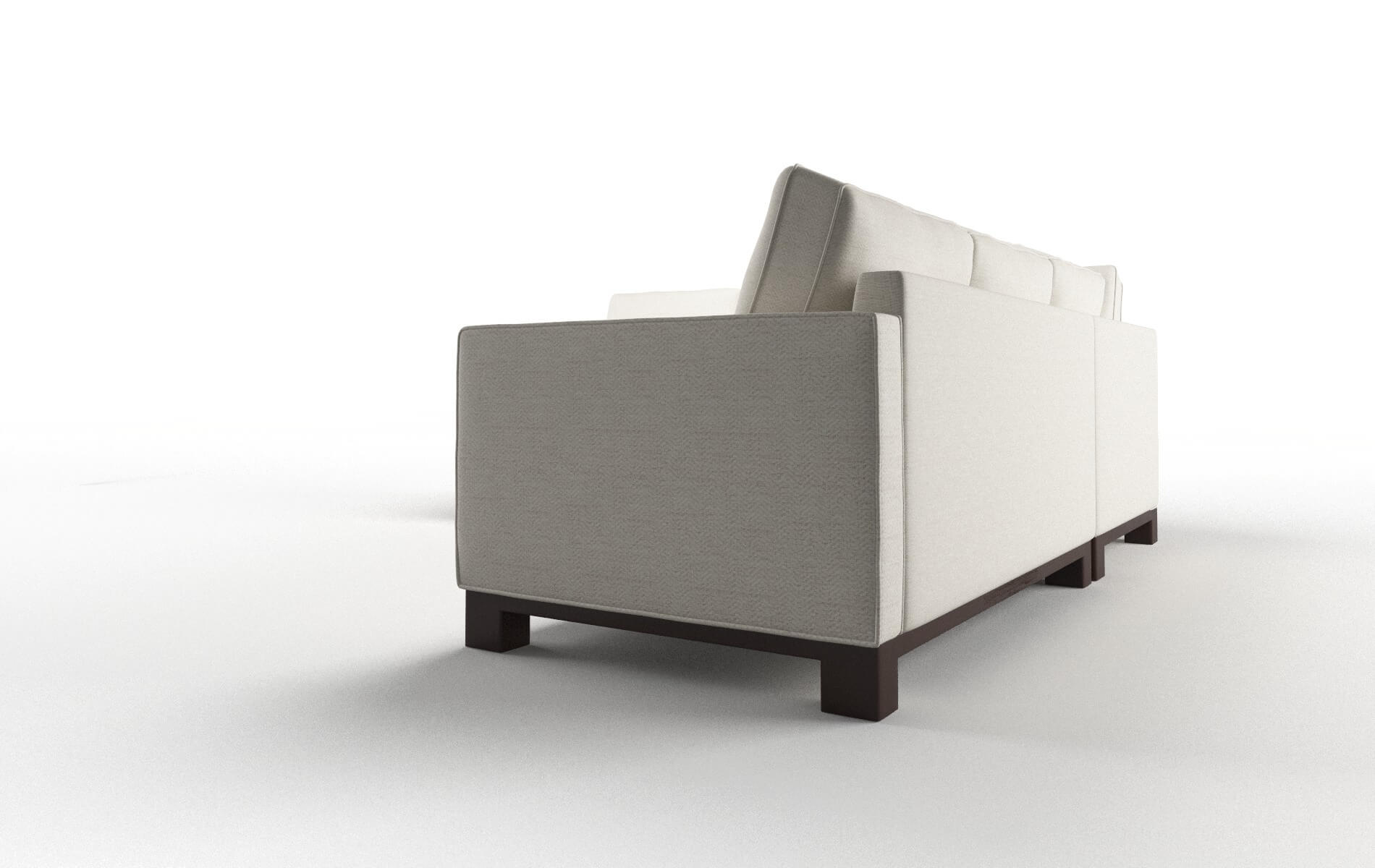 Syros Venus Cream Sectional espresso legs 4