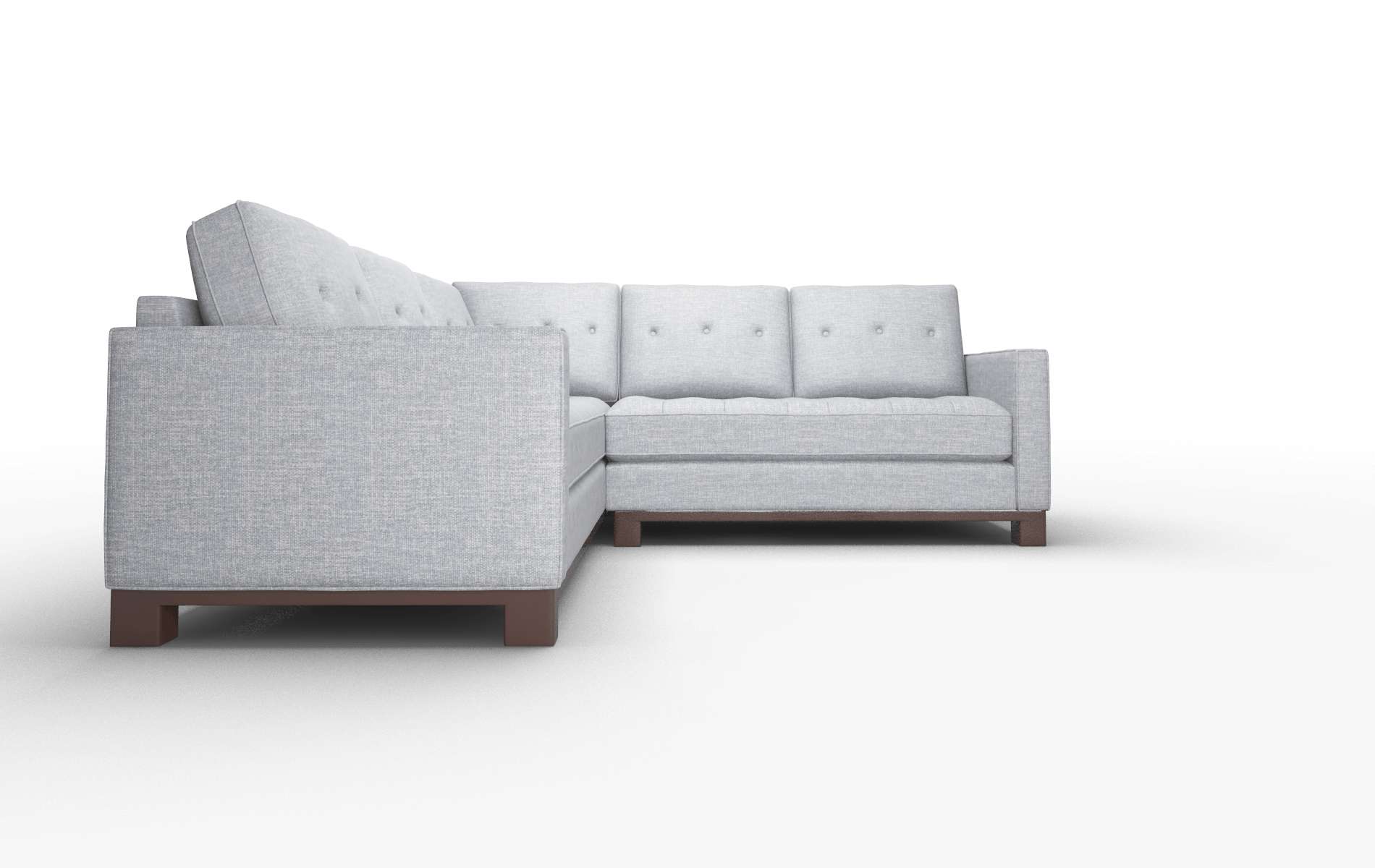 Syros Venus Mist Sectional espresso legs 2