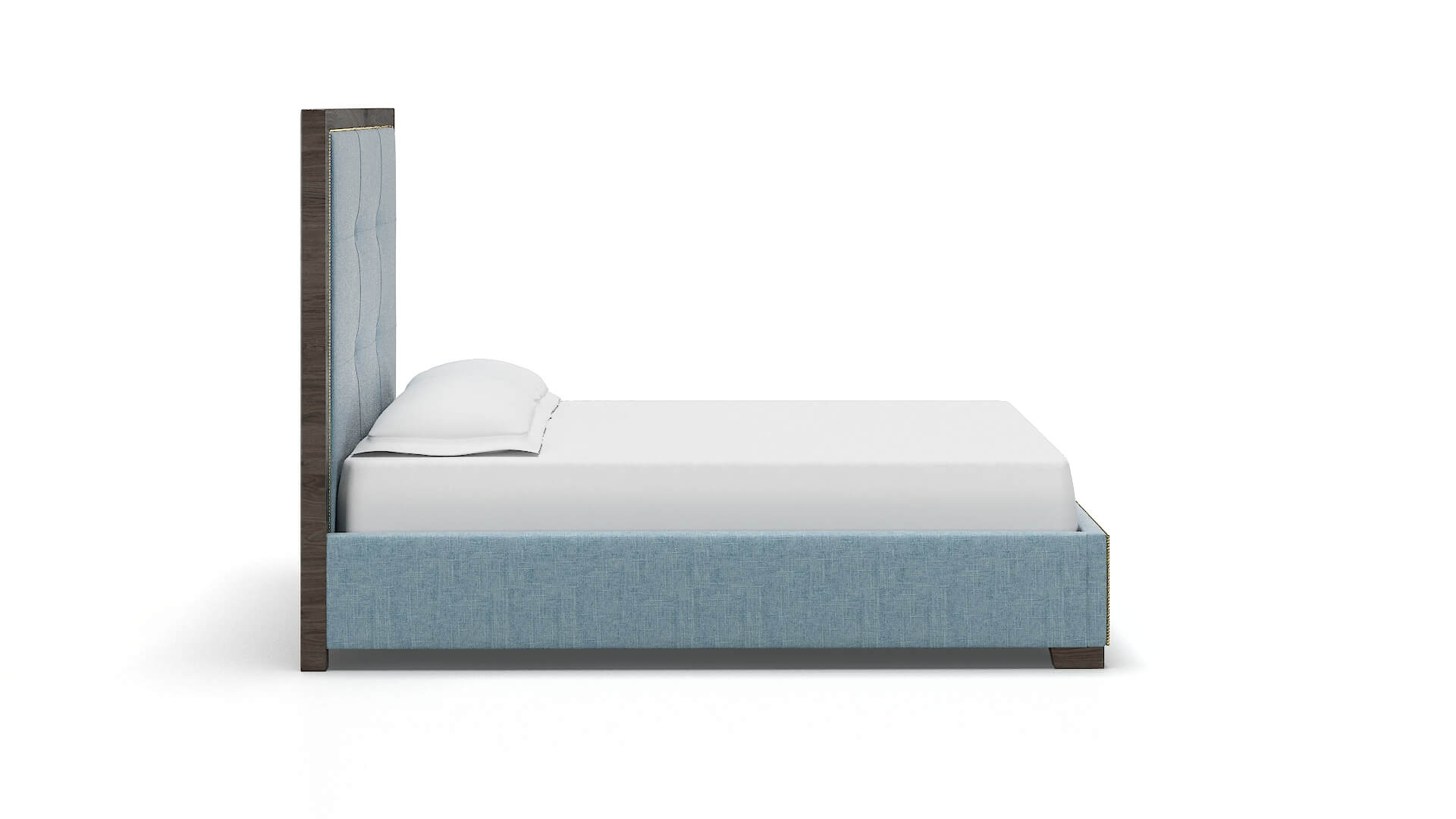 Talia Atlas Turquoise Bed espresso legs 3