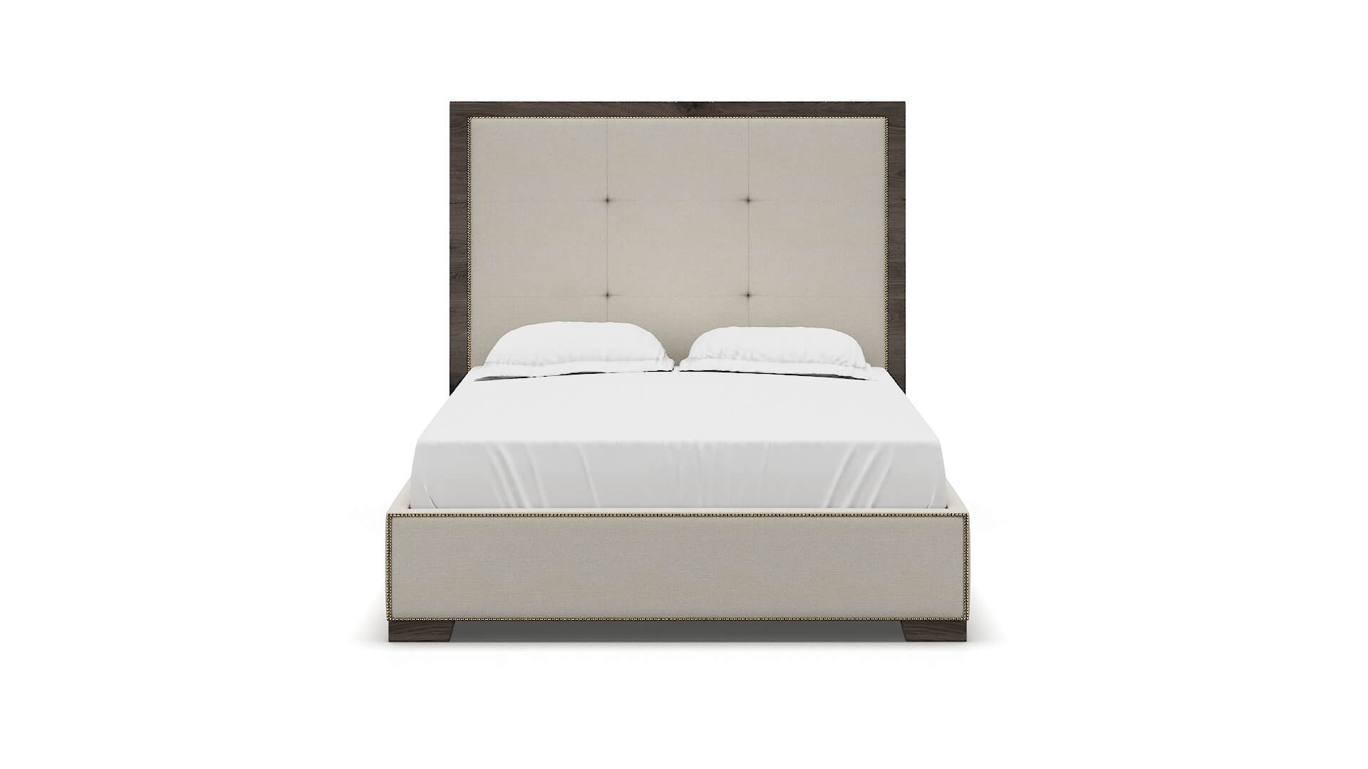 Talia Bungalow Ivory Bed espresso legs 1