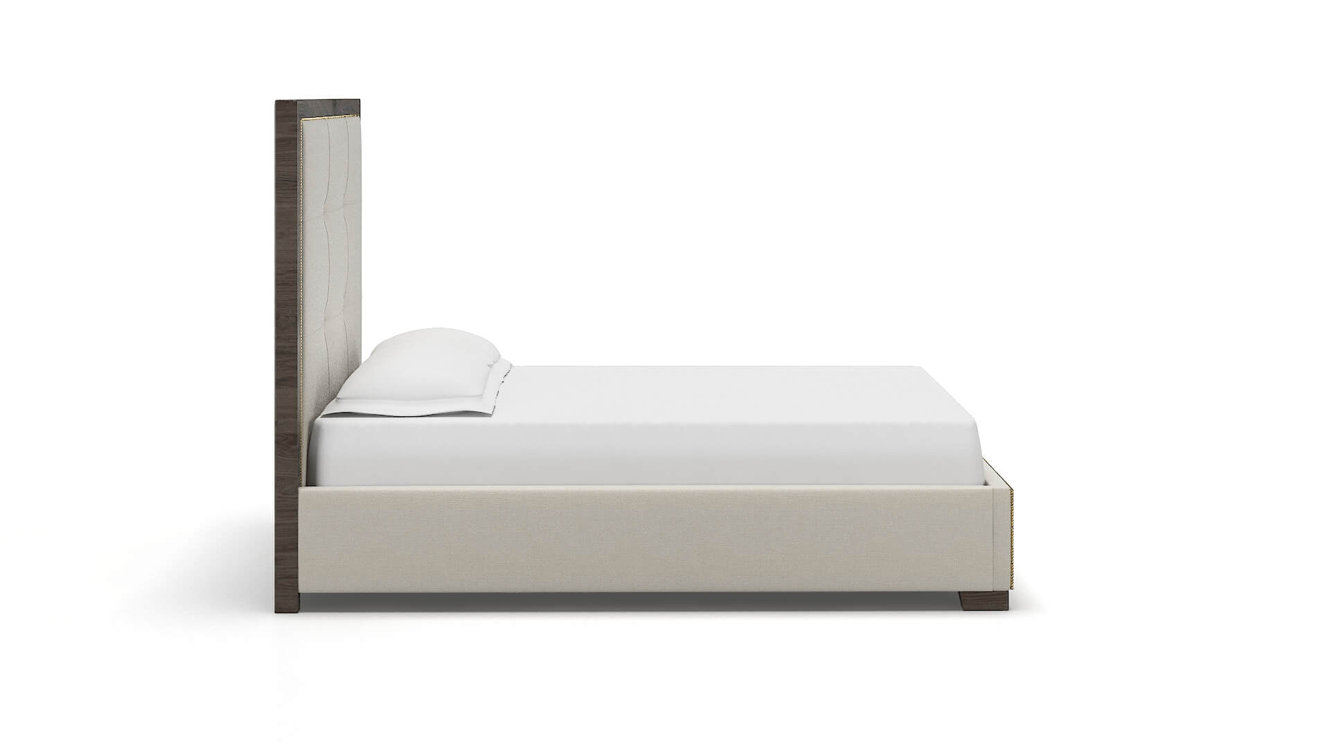 Talia Bungalow Ivory Bed espresso legs 3