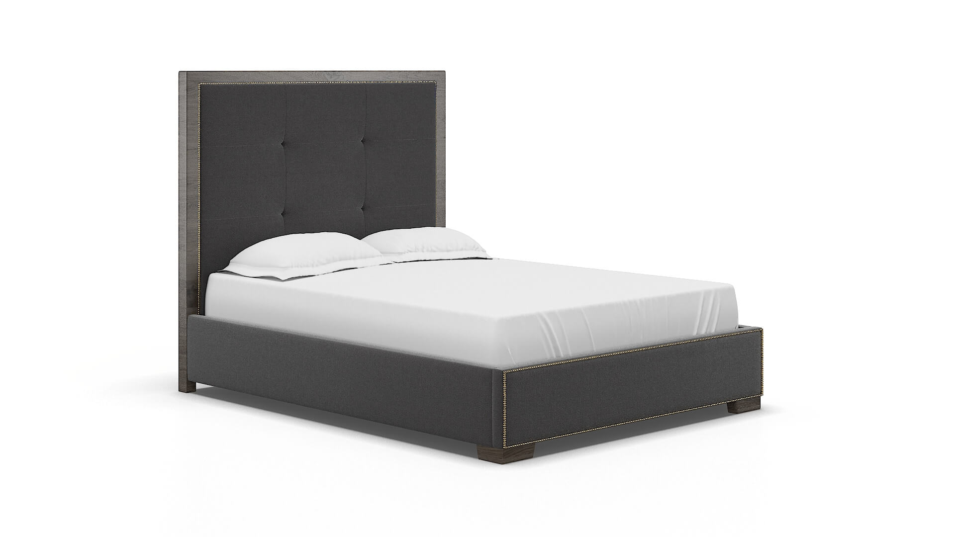 Talia Catalina Charcoal Bed espresso legs 2