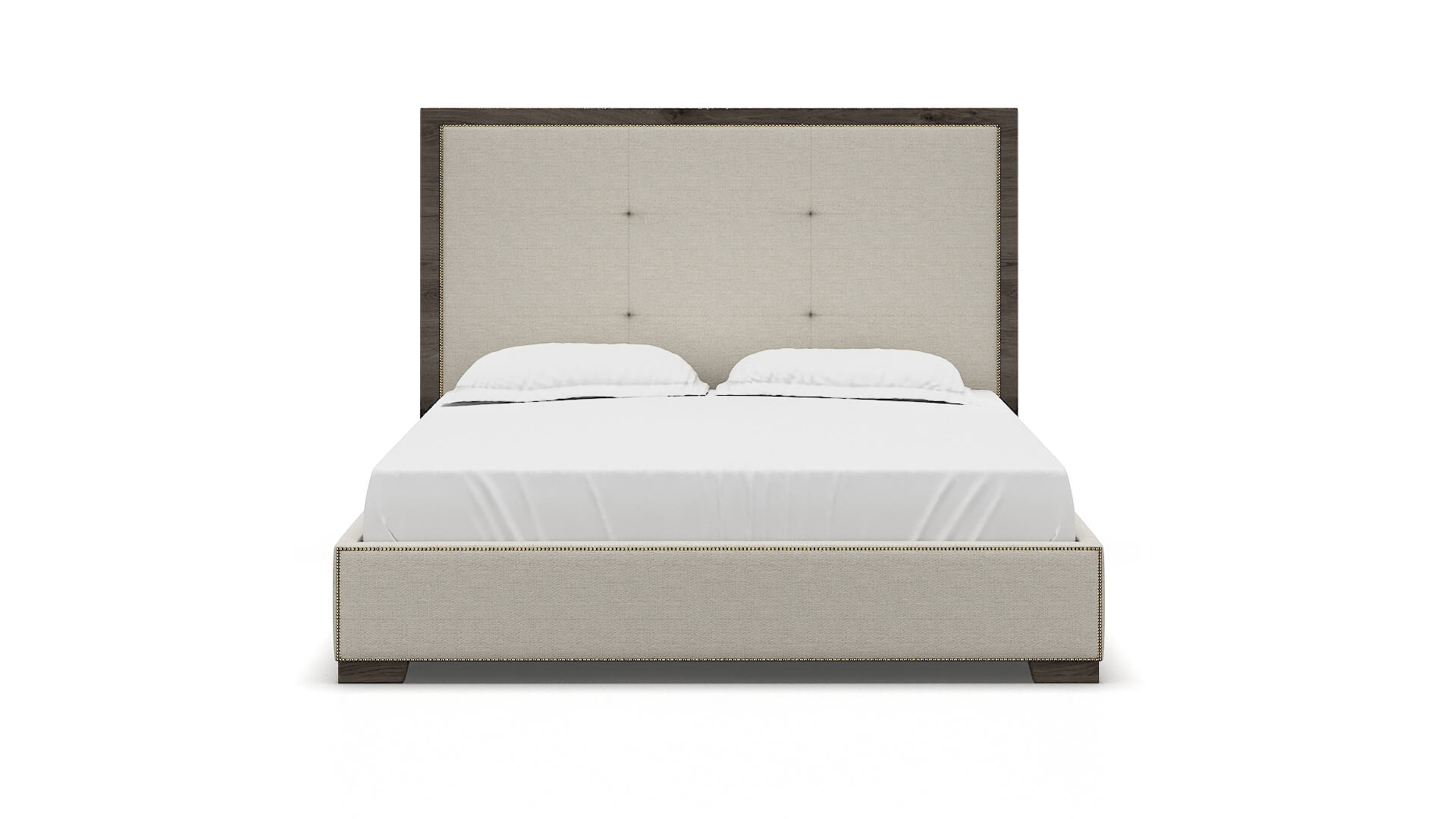 Talia Catalina Linen Bed King espresso legs 1