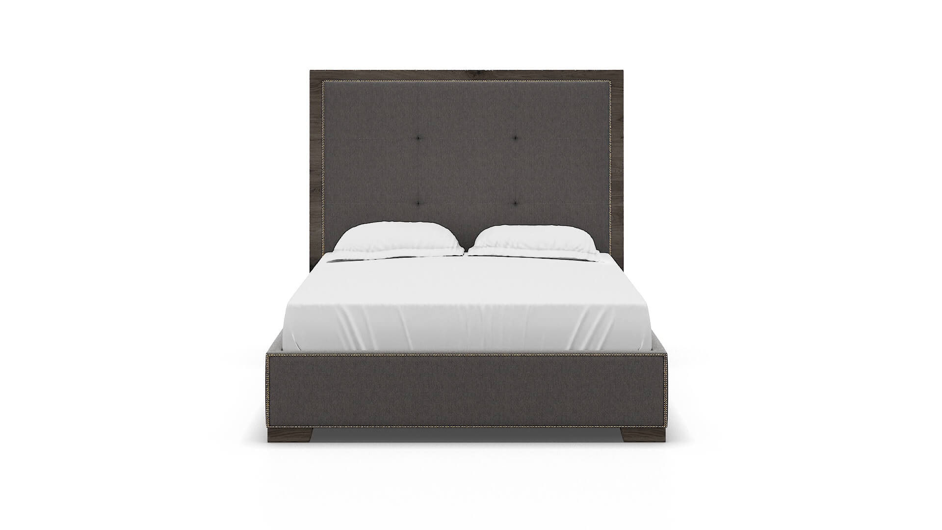 Talia Cosmo Charcoal Bed espresso legs 1