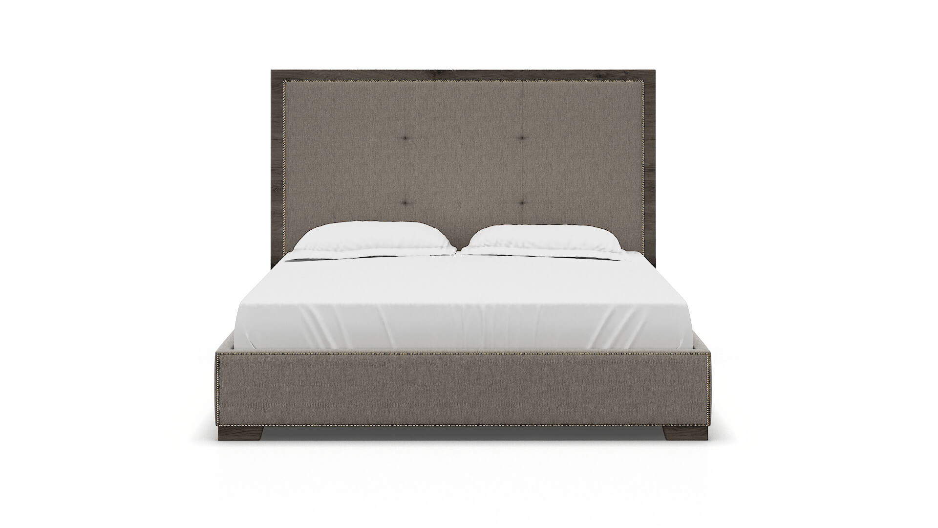 Talia Cosmo Taupe Bed King espresso legs 1