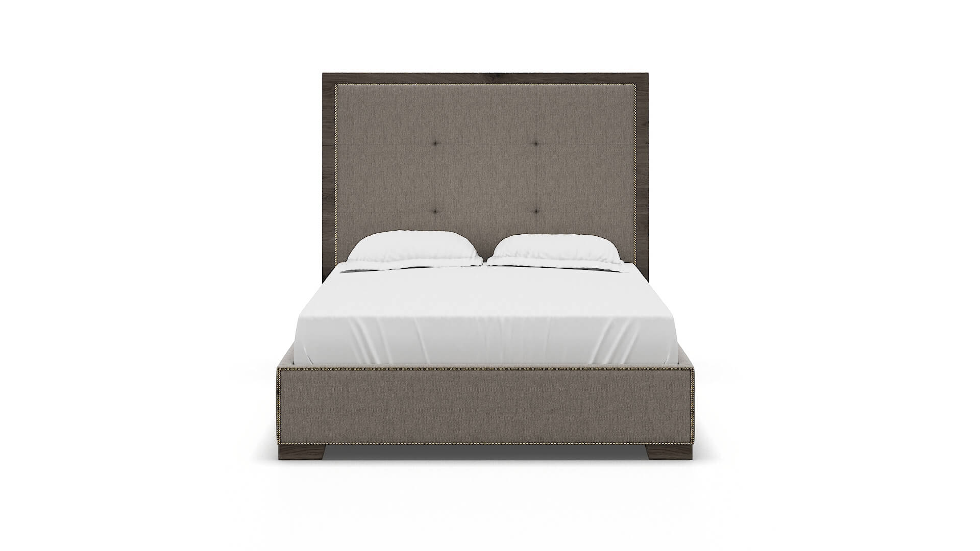 Talia Cosmo Taupe Bed espresso legs 1