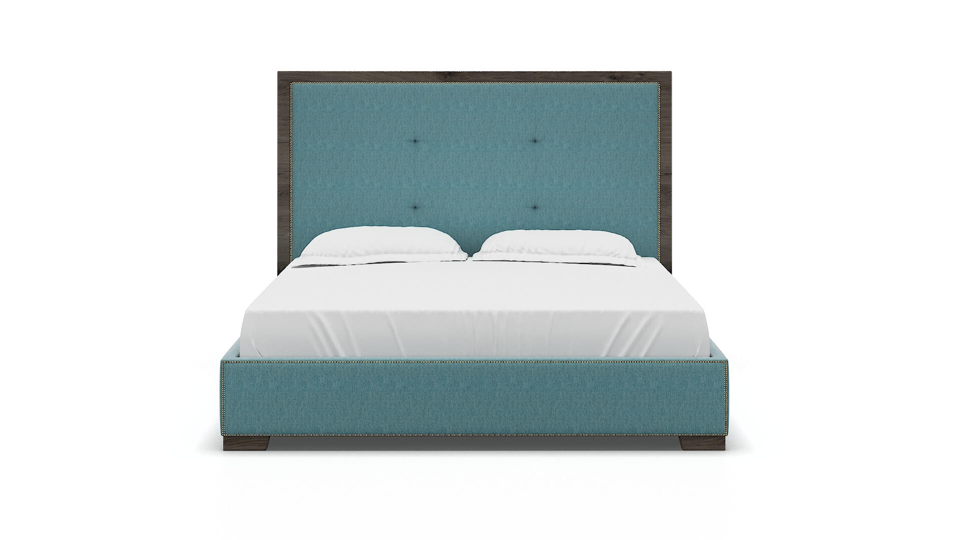 Talia Cosmo Turquoise Bed King espresso legs 1