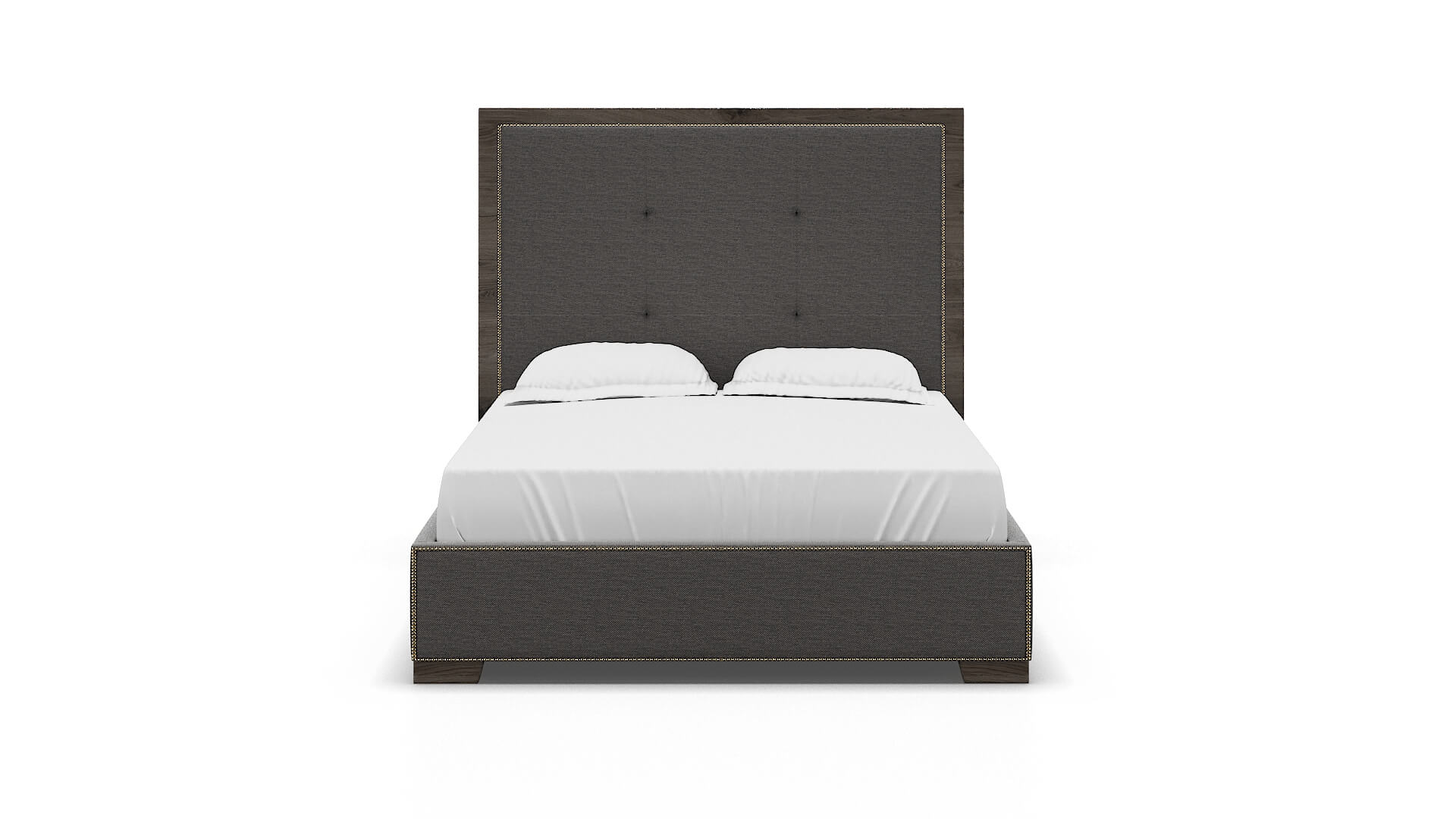 Talia Oscar Charcoal Bed espresso legs 1