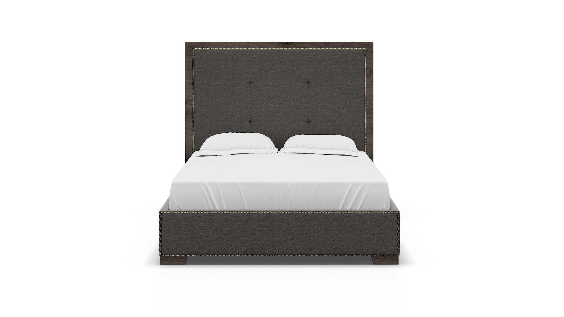 Talia Oscar Grey Bed espresso legs 1