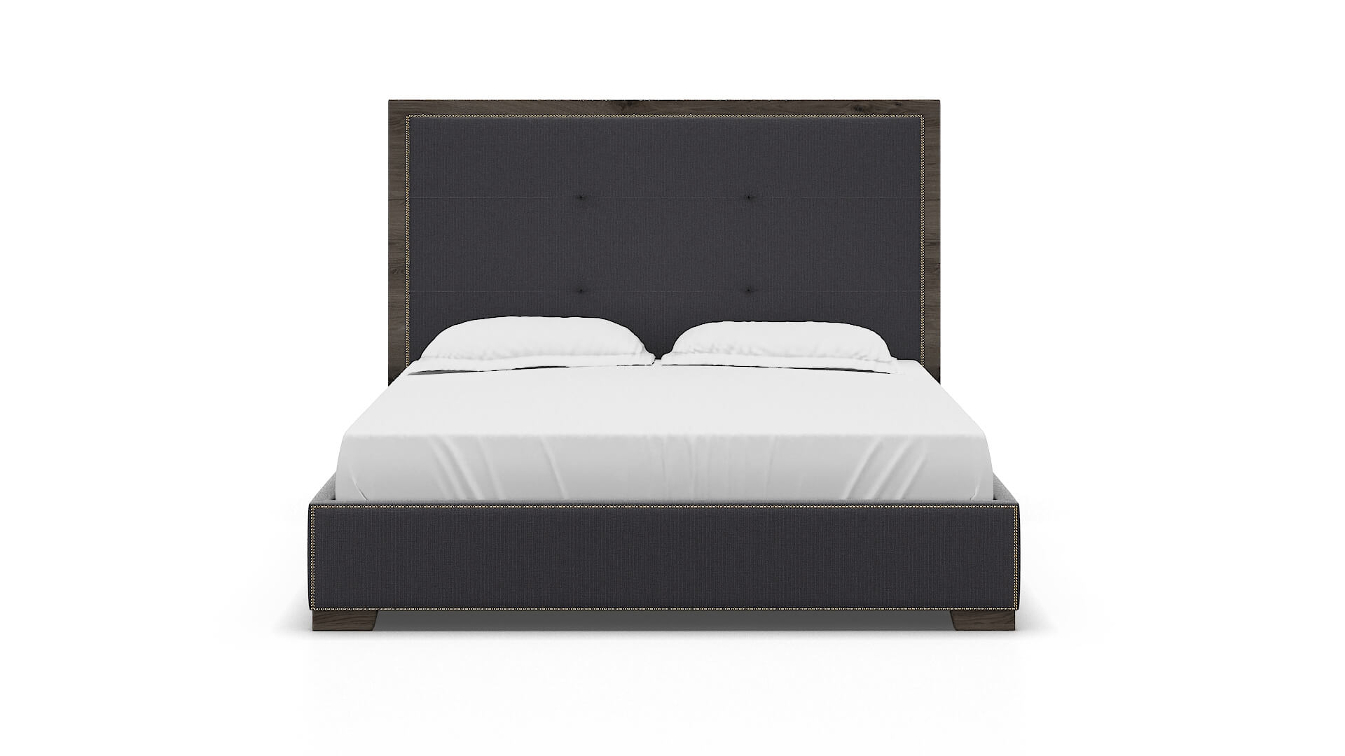 Talia Parker Charcoal Bed King espresso legs 1