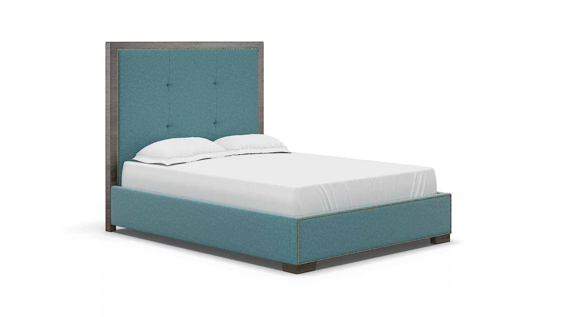 Talia Parker Turquoise Bed espresso legs 2
