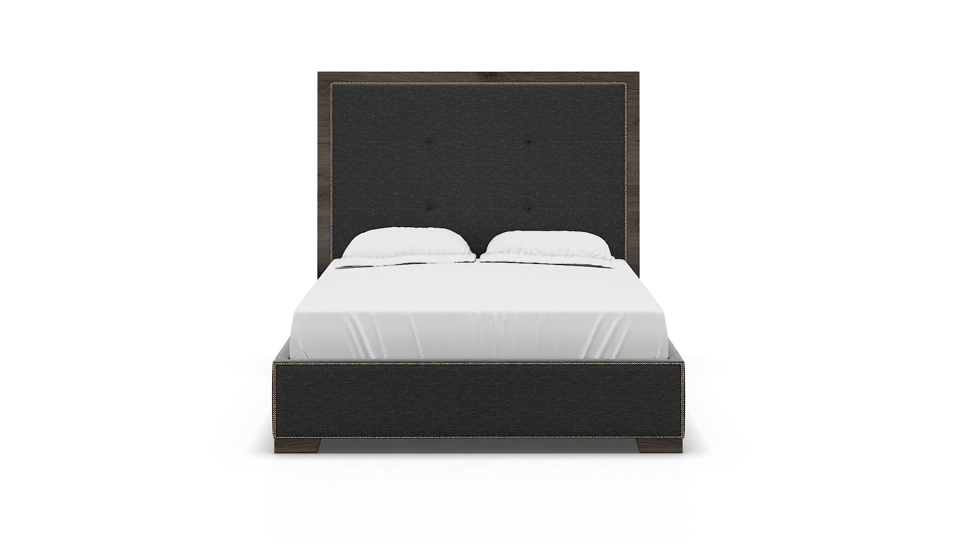 Talia Phoenix Charcoal Bed espresso legs 1