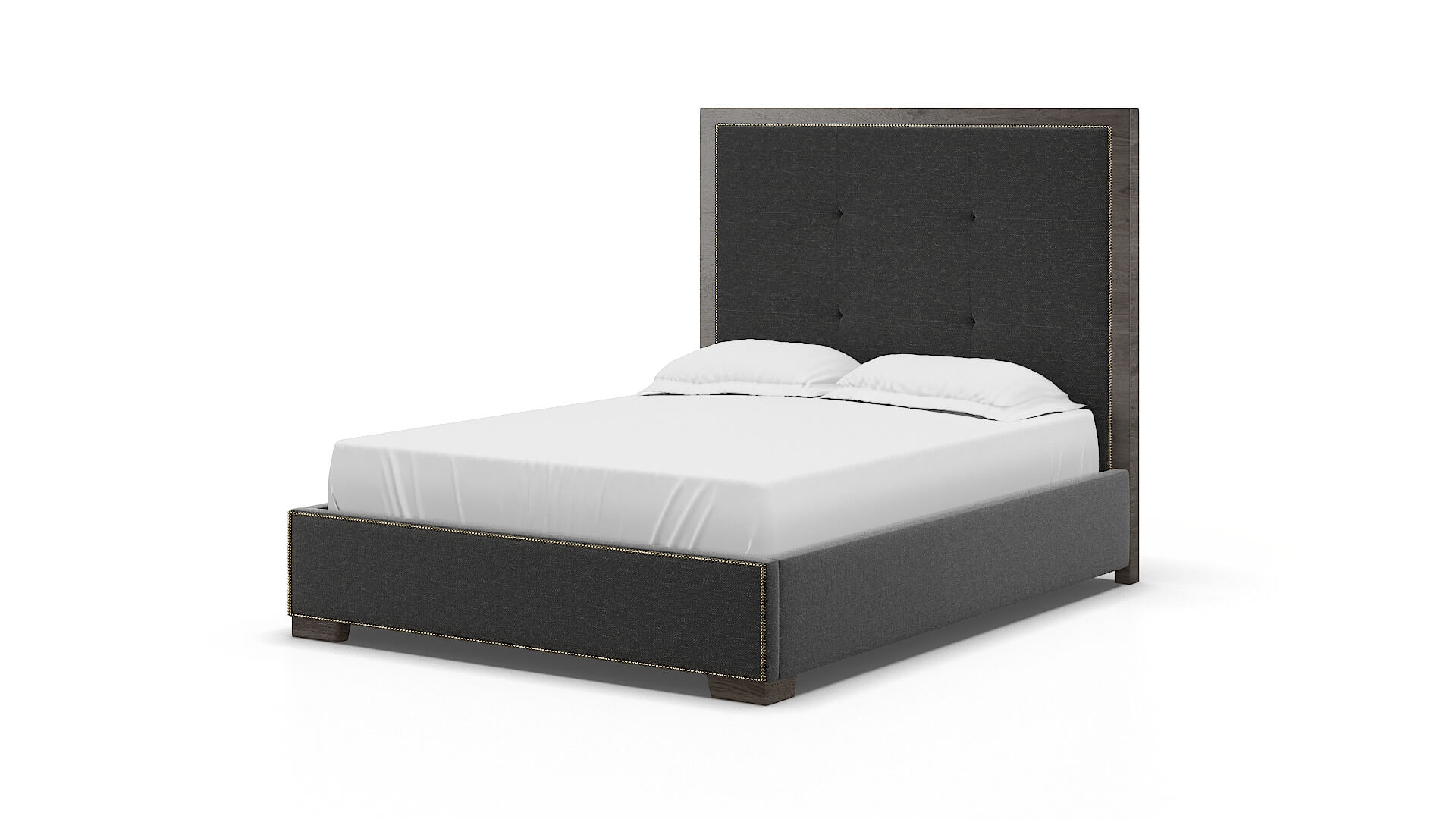 Talia Phoenix Charcoal Bed espresso legs 5