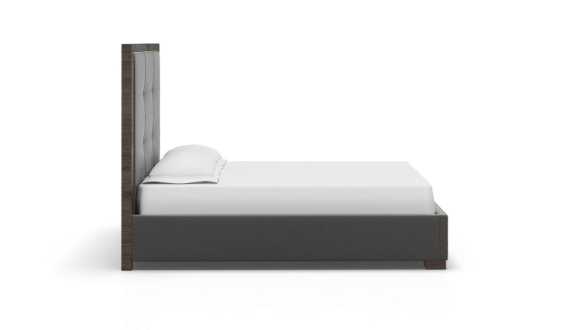 Talia Rocket Charcoal Bed espresso legs 3