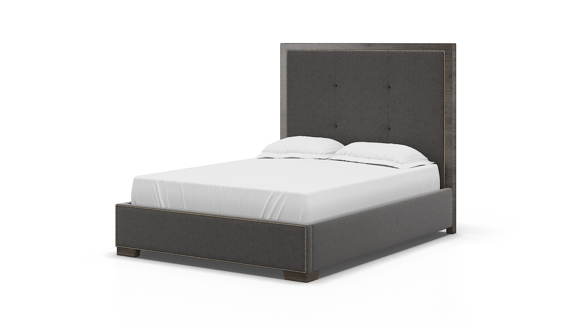 Talia Sasha Grey Bed espresso legs 5