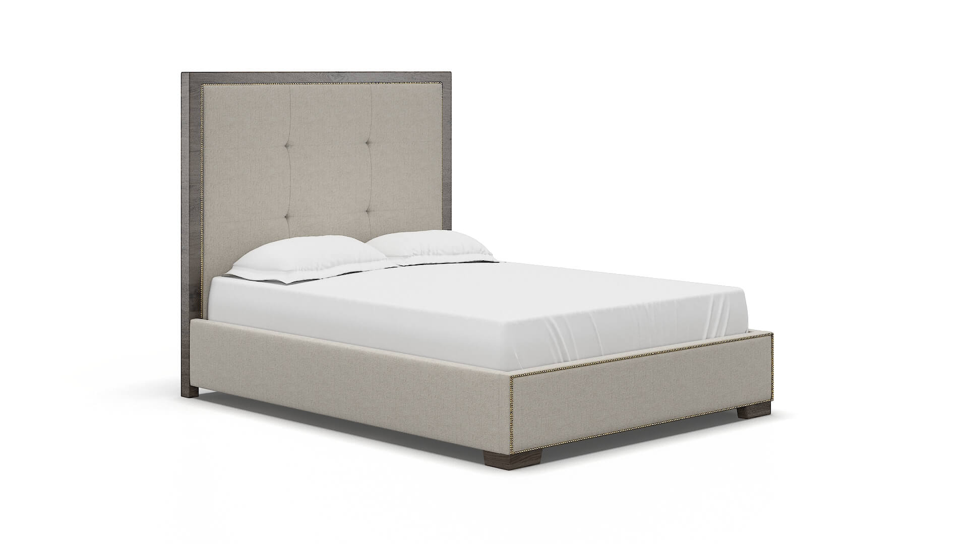 Talia Sasha Linen Bed espresso legs 2