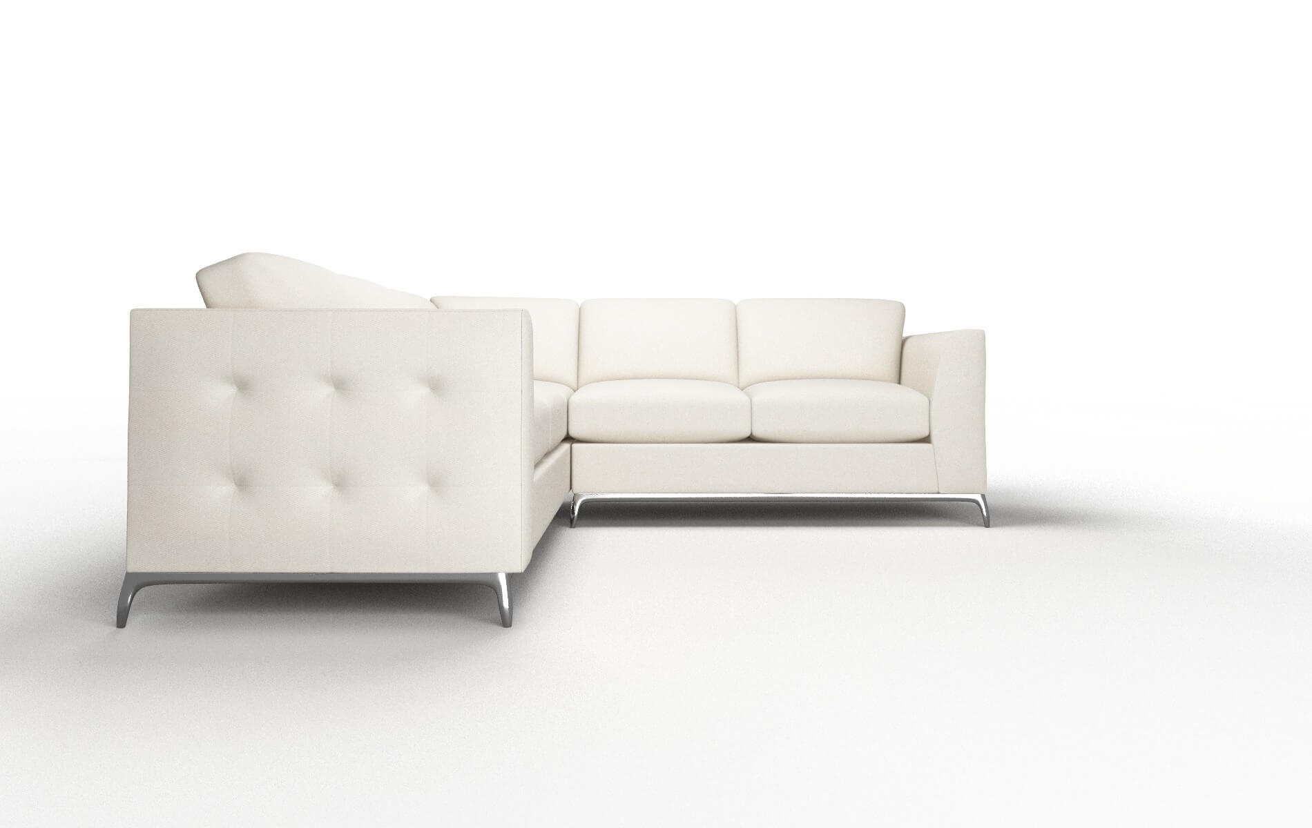 Toronto Bungalow Ivory Sectional metal legs 2