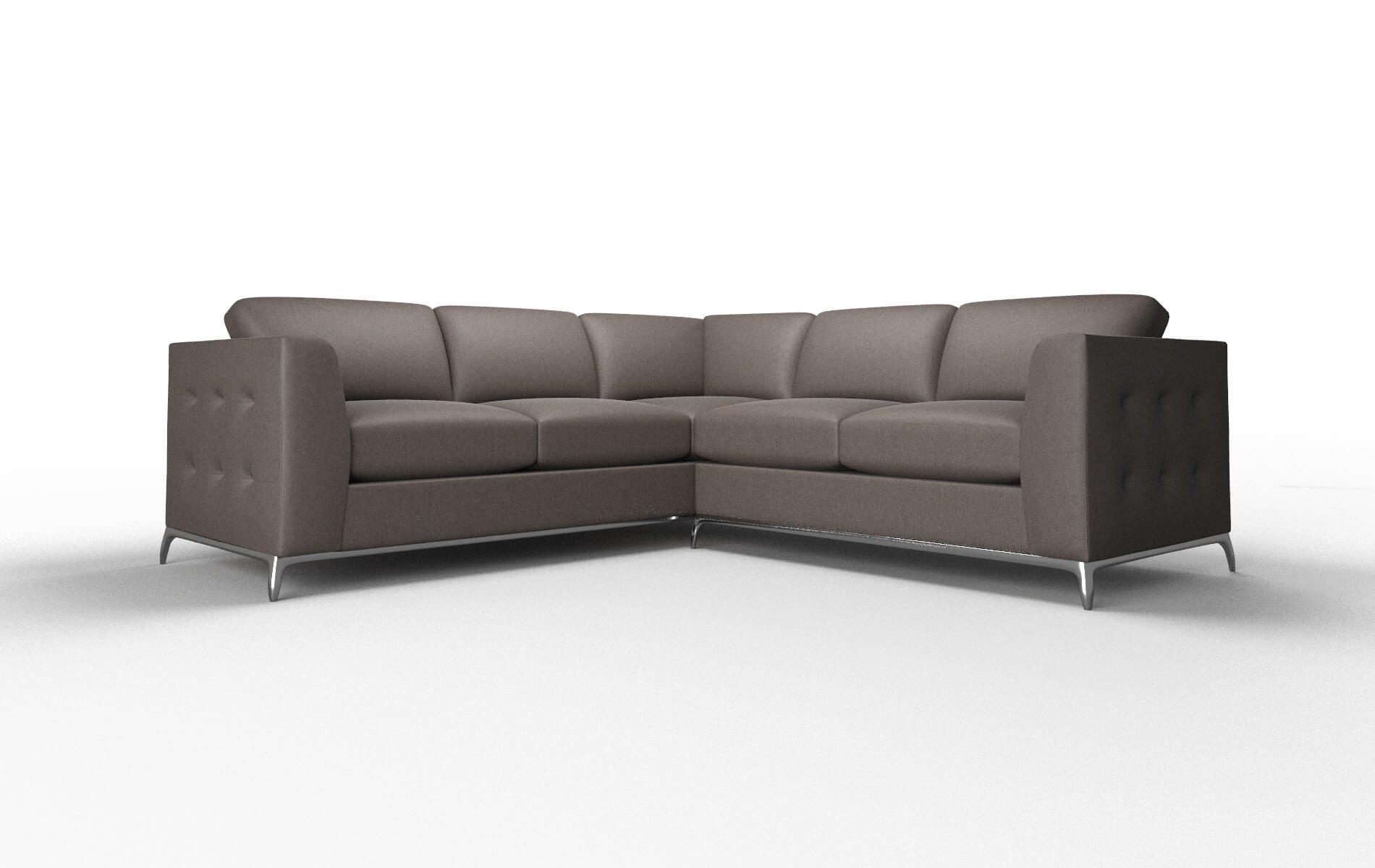 Toronto Cosmo Chocolate Sectional metal legs 1
