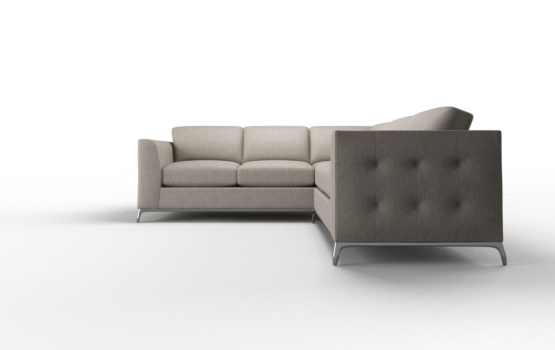 Toronto Cosmo Taupe Sectional metal legs 5