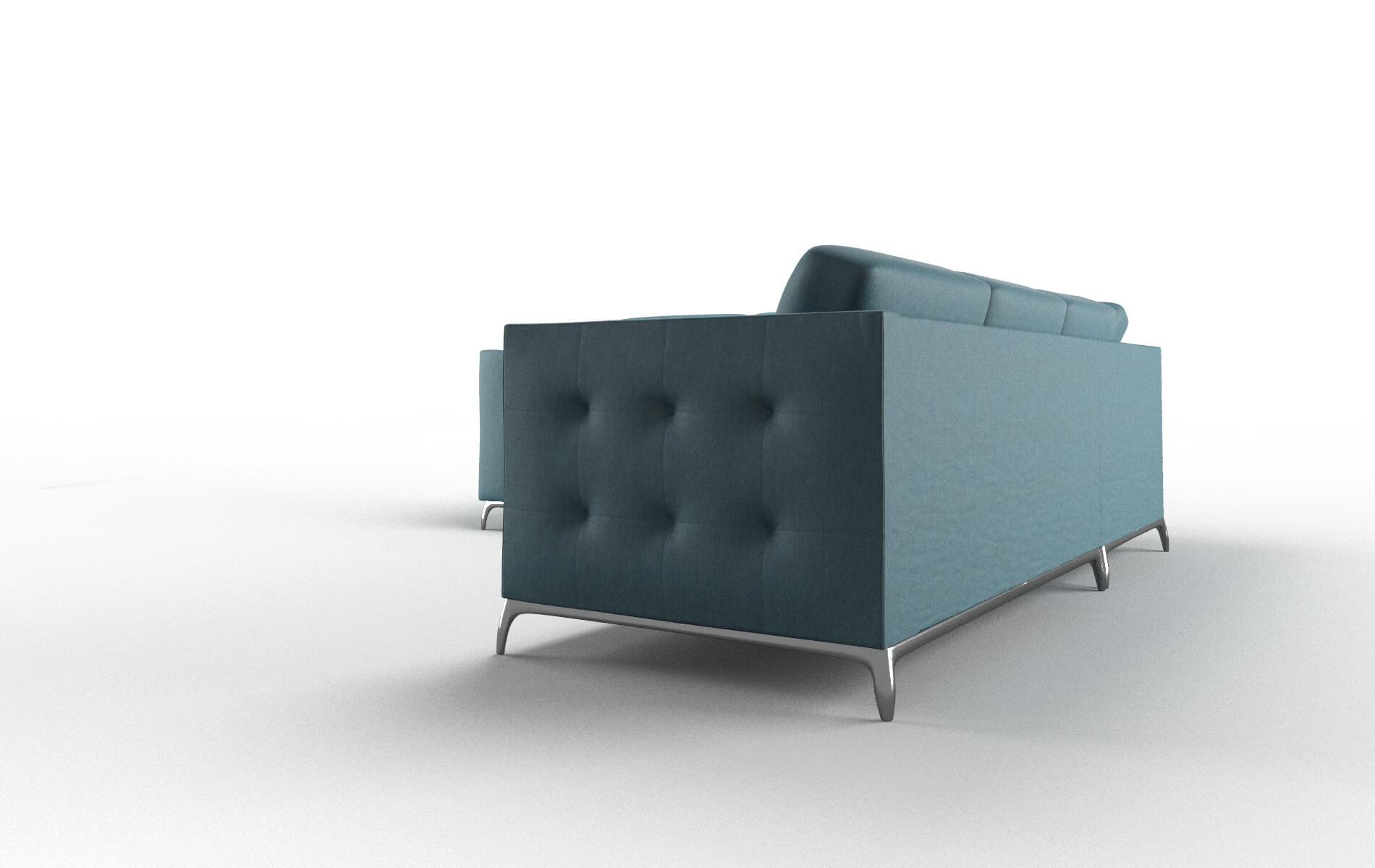 Toronto Cosmo Teal Sectional metal legs 4