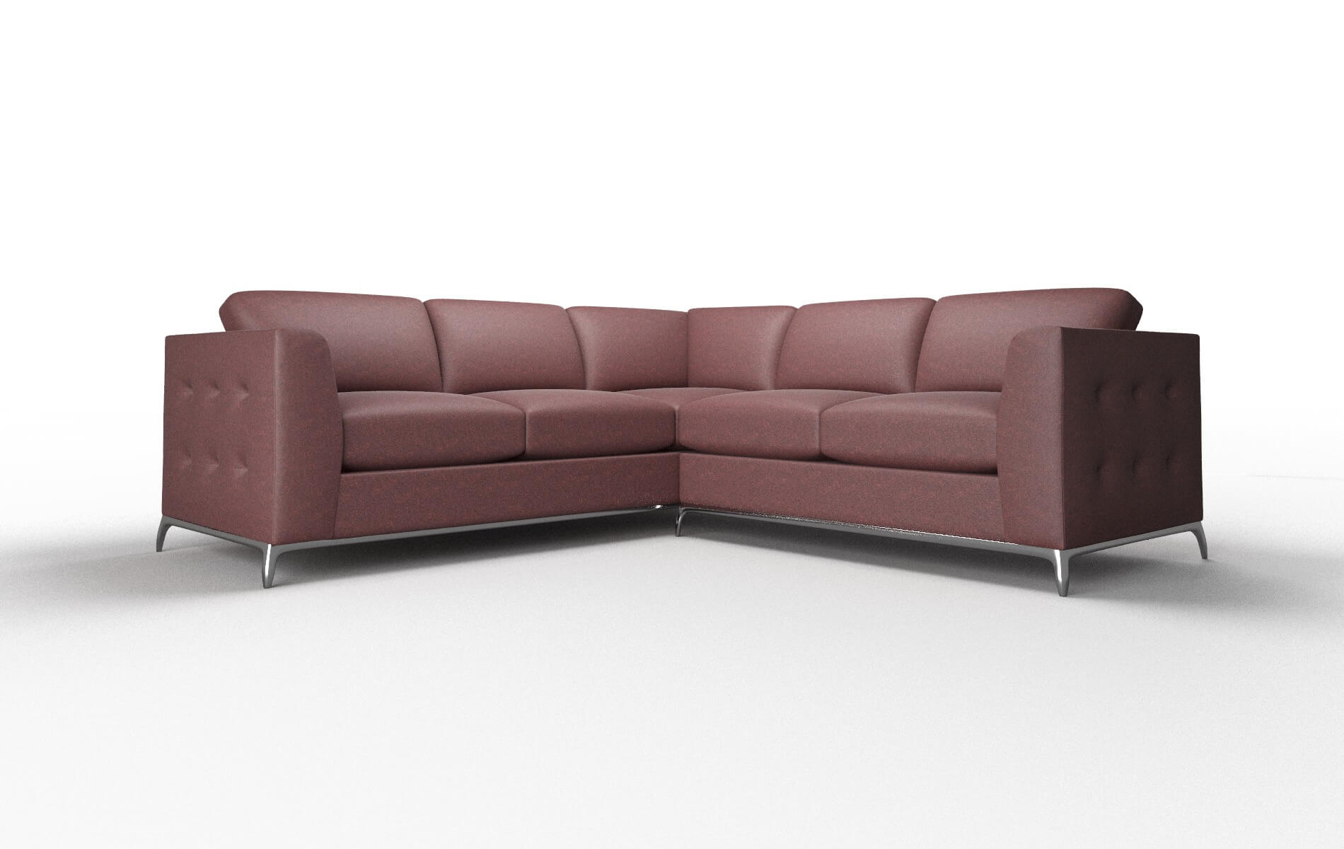 Toronto Derby Berry Sectional metal legs