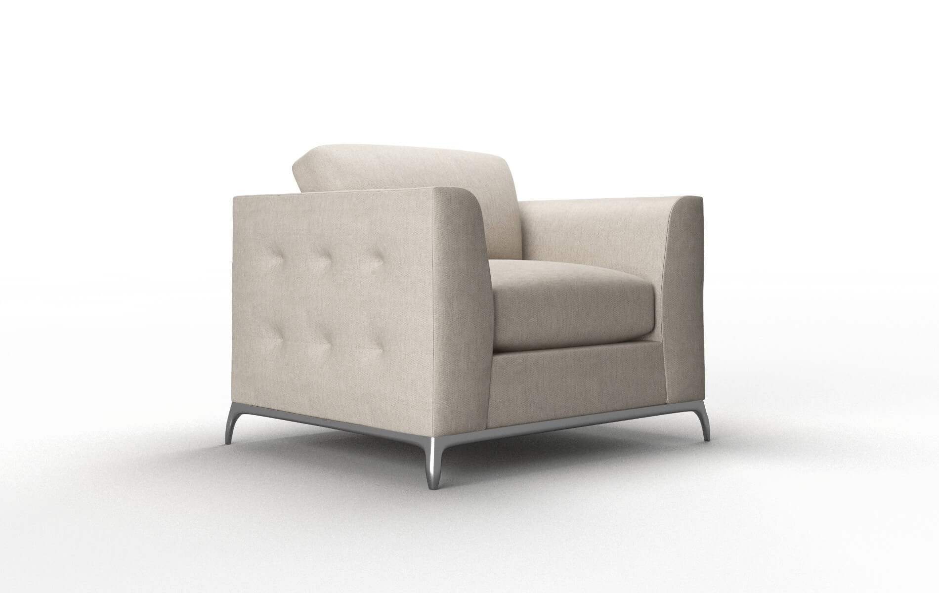 Toronto Derby Linen Chair metal legs 2