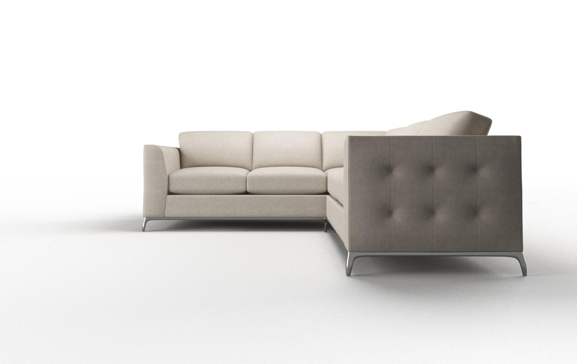 Toronto Derby Linen Sectional metal legs 5