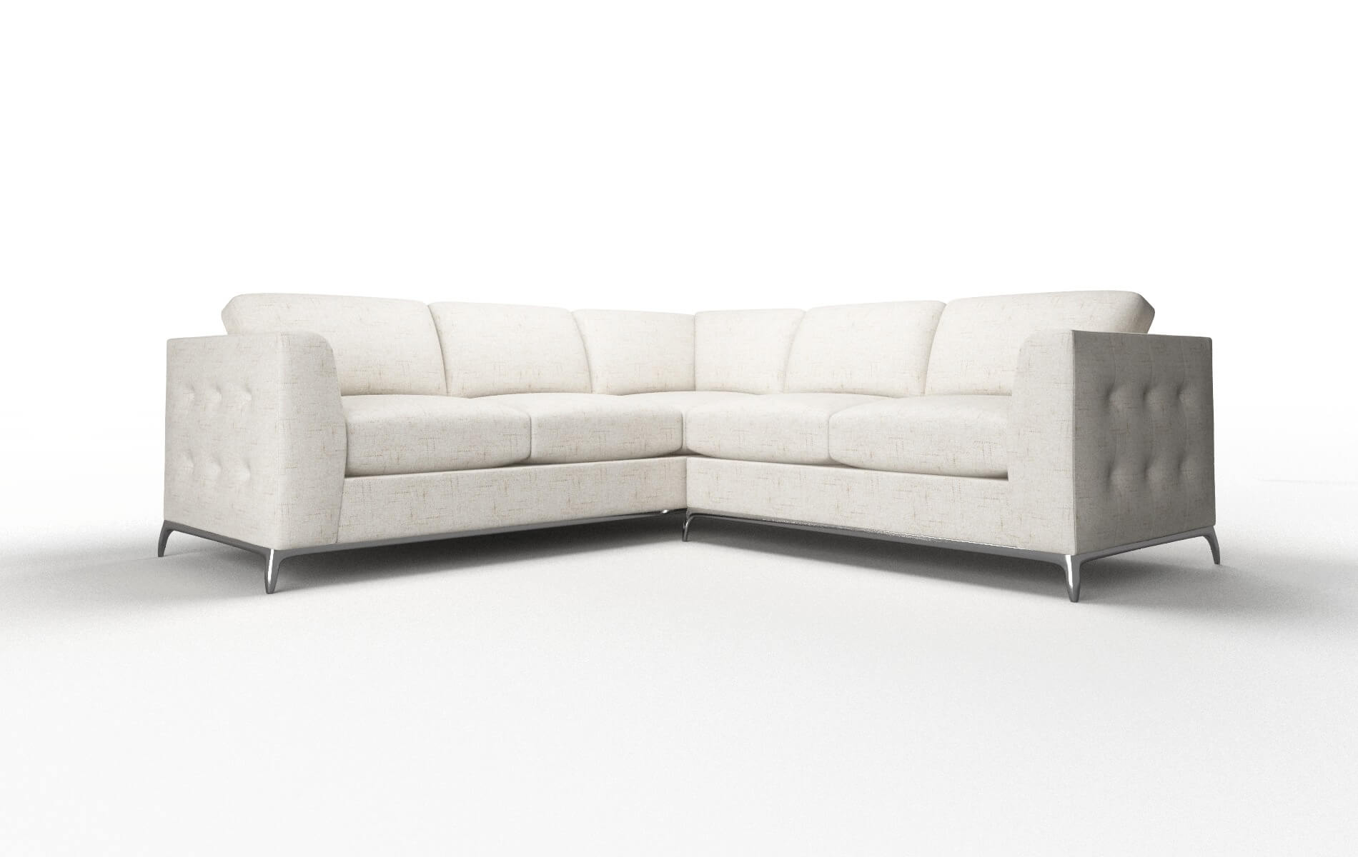 Toronto Derby Taupe Sectional metal legs