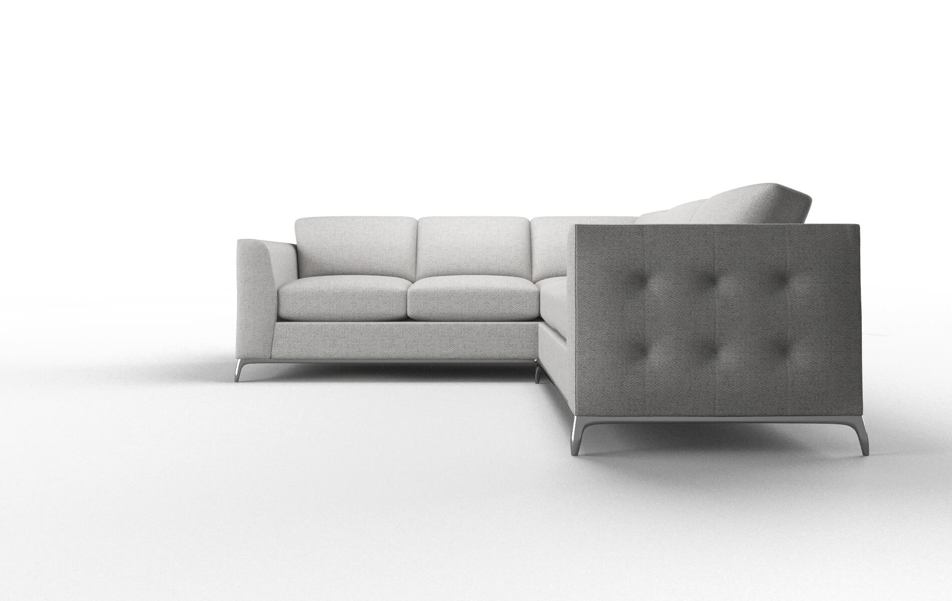 Toronto Malibu Dove Sectional metal legs 5