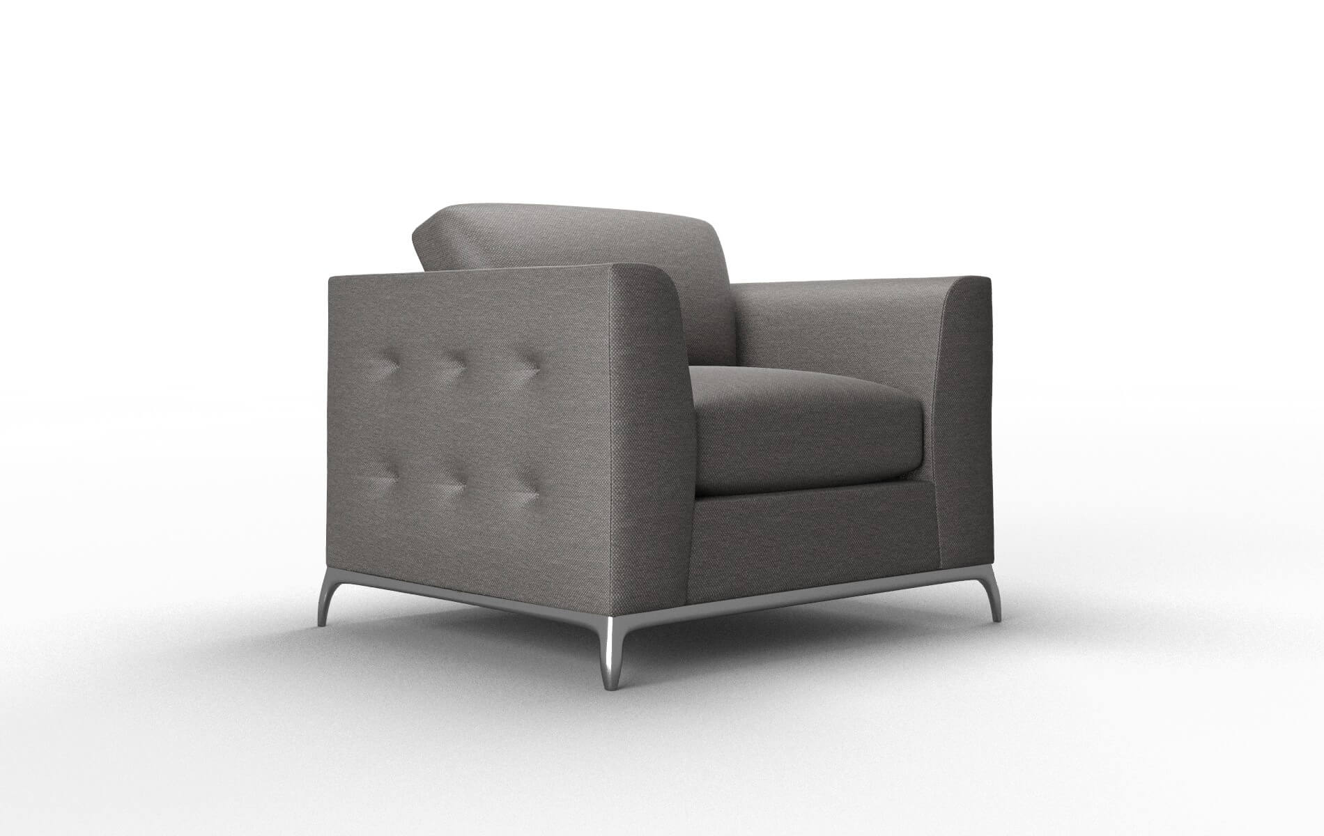 Toronto Oscar Grey Chair metal legs 2