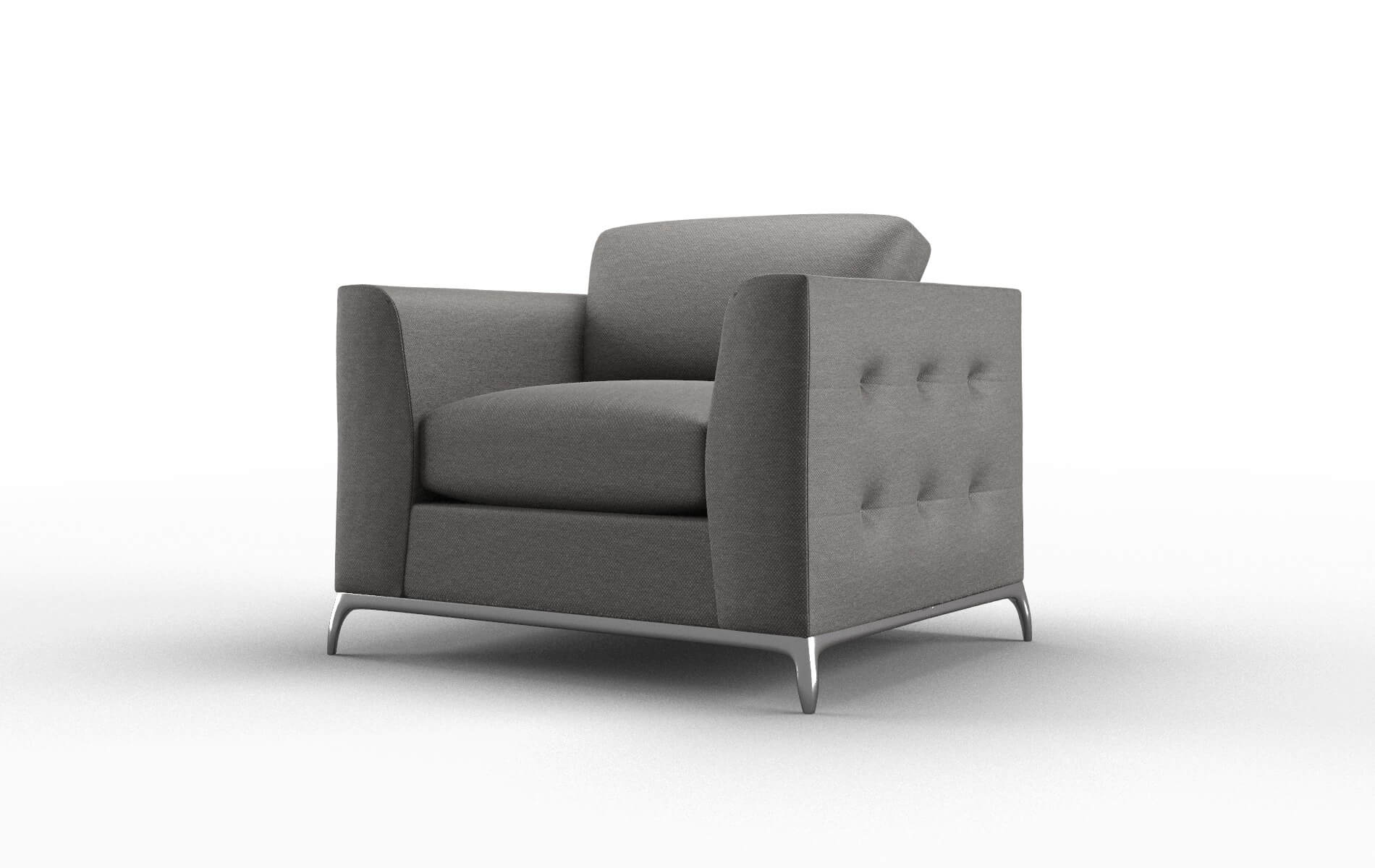 Toronto Oscar Grey Chair metal legs 4