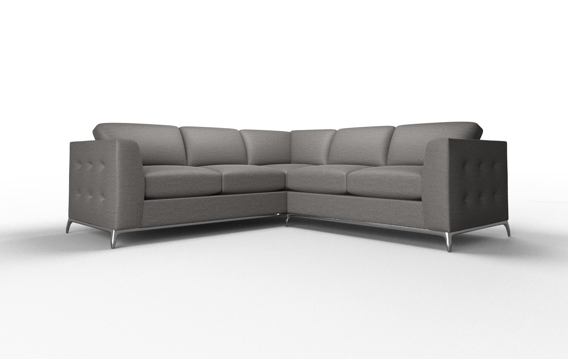 Toronto Oscar Grey Sectional metal legs 1