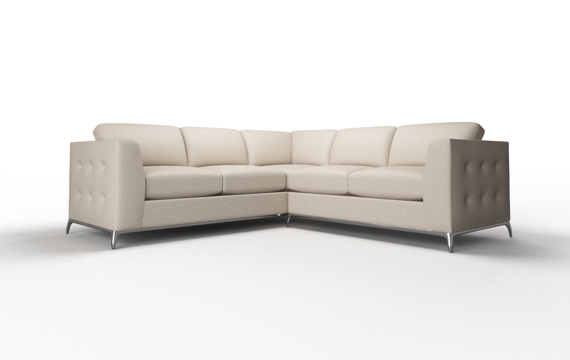 Toronto Oscar Linen Sectional metal legs 1