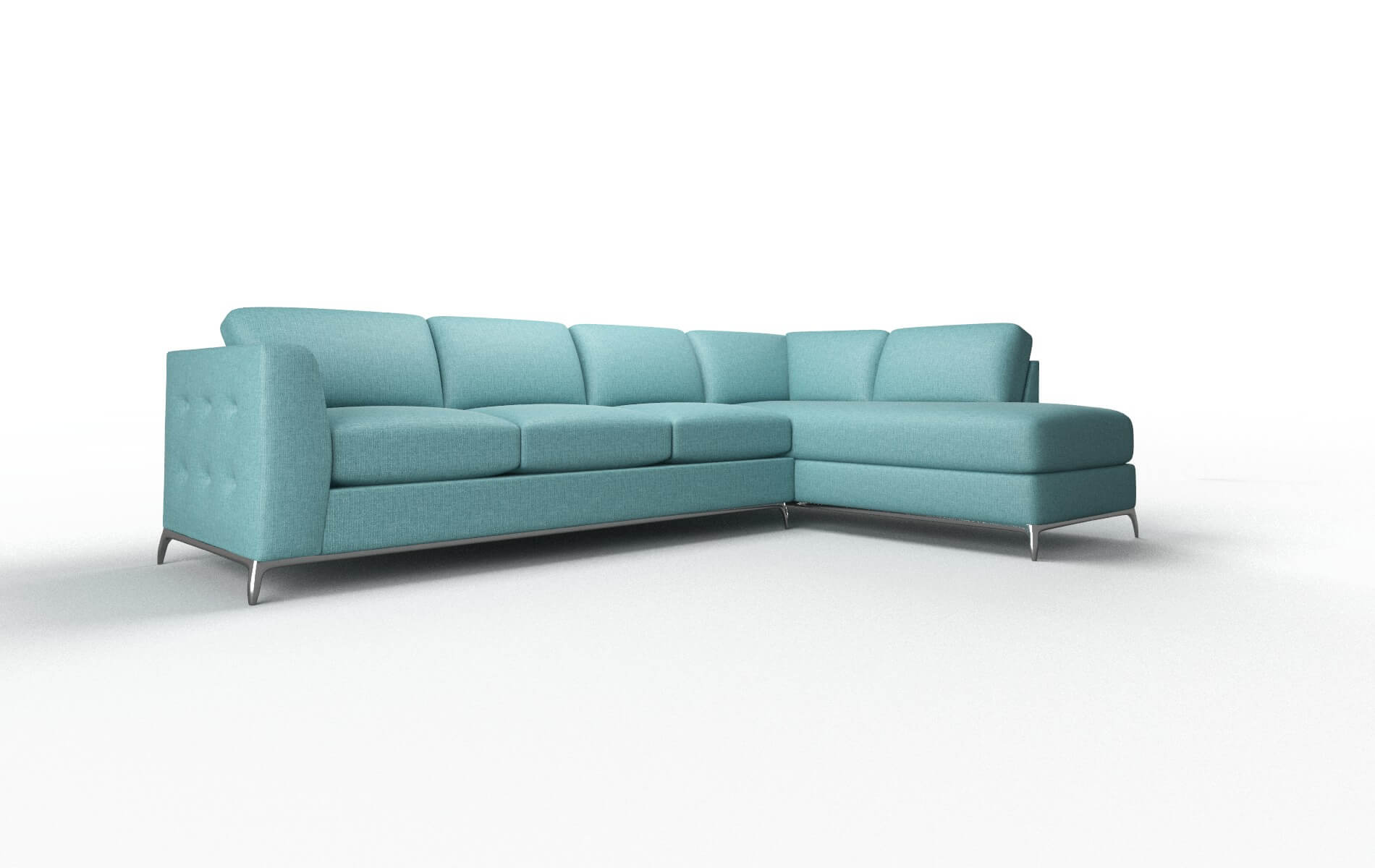 Toronto Parker Turquoise Panel metal legs 2