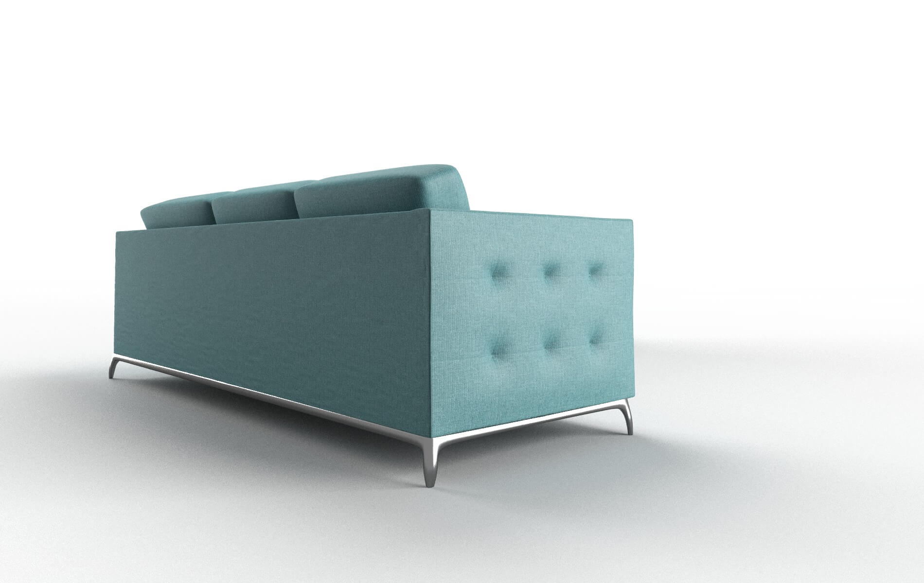 Toronto Parker Turquoise Sectional metal legs 3