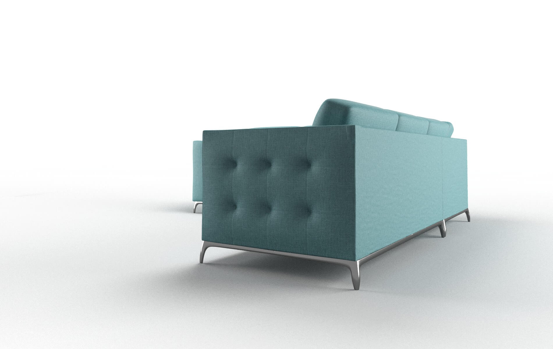 Toronto Parker Turquoise Sectional metal legs 4