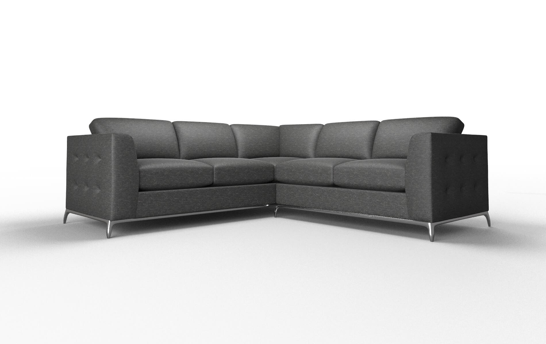 Toronto Phoenix Charcoal Sectional metal legs 1