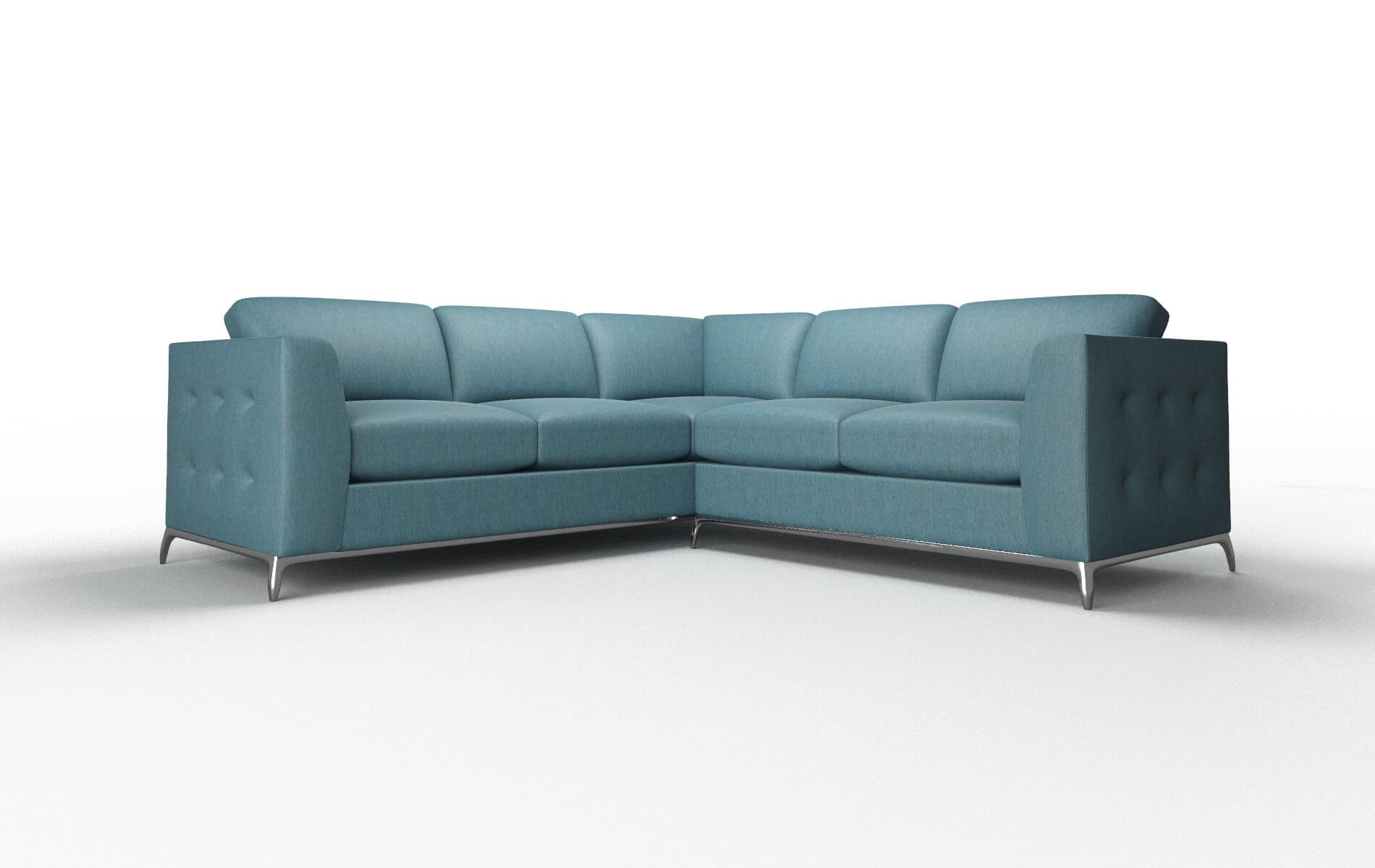 Toronto Royale Electric_blue Sectional metal legs 1