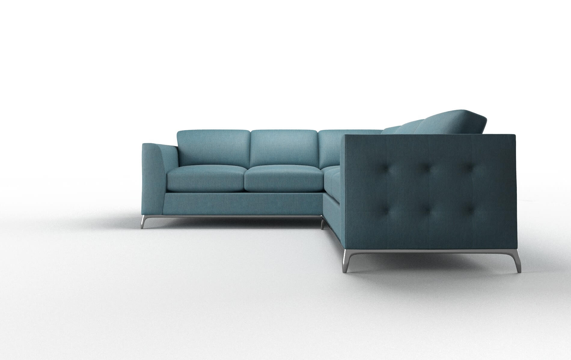 Toronto Royale Electric_blue Sectional metal legs 5