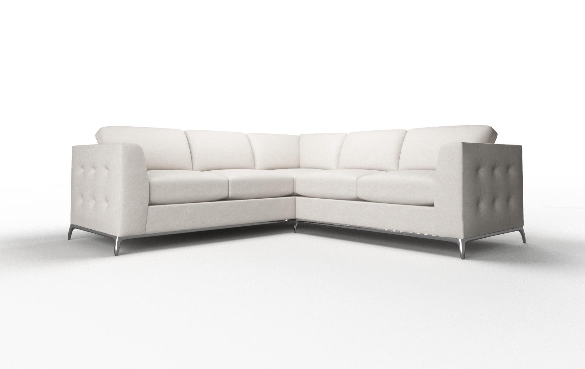 Toronto Suave Dove Sectional metal legs 1