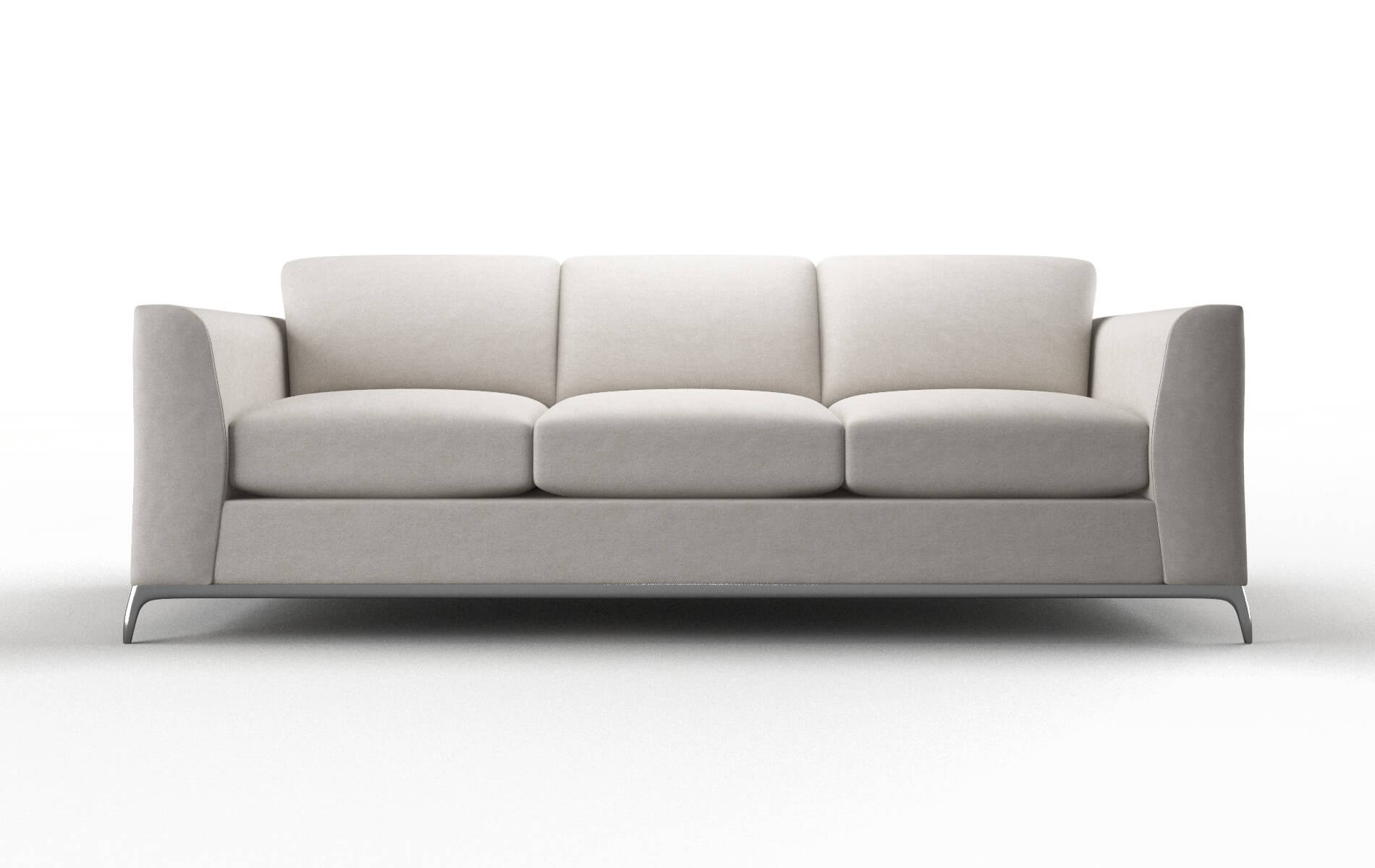 Toronto Suave Dove Sofa metal legs 1