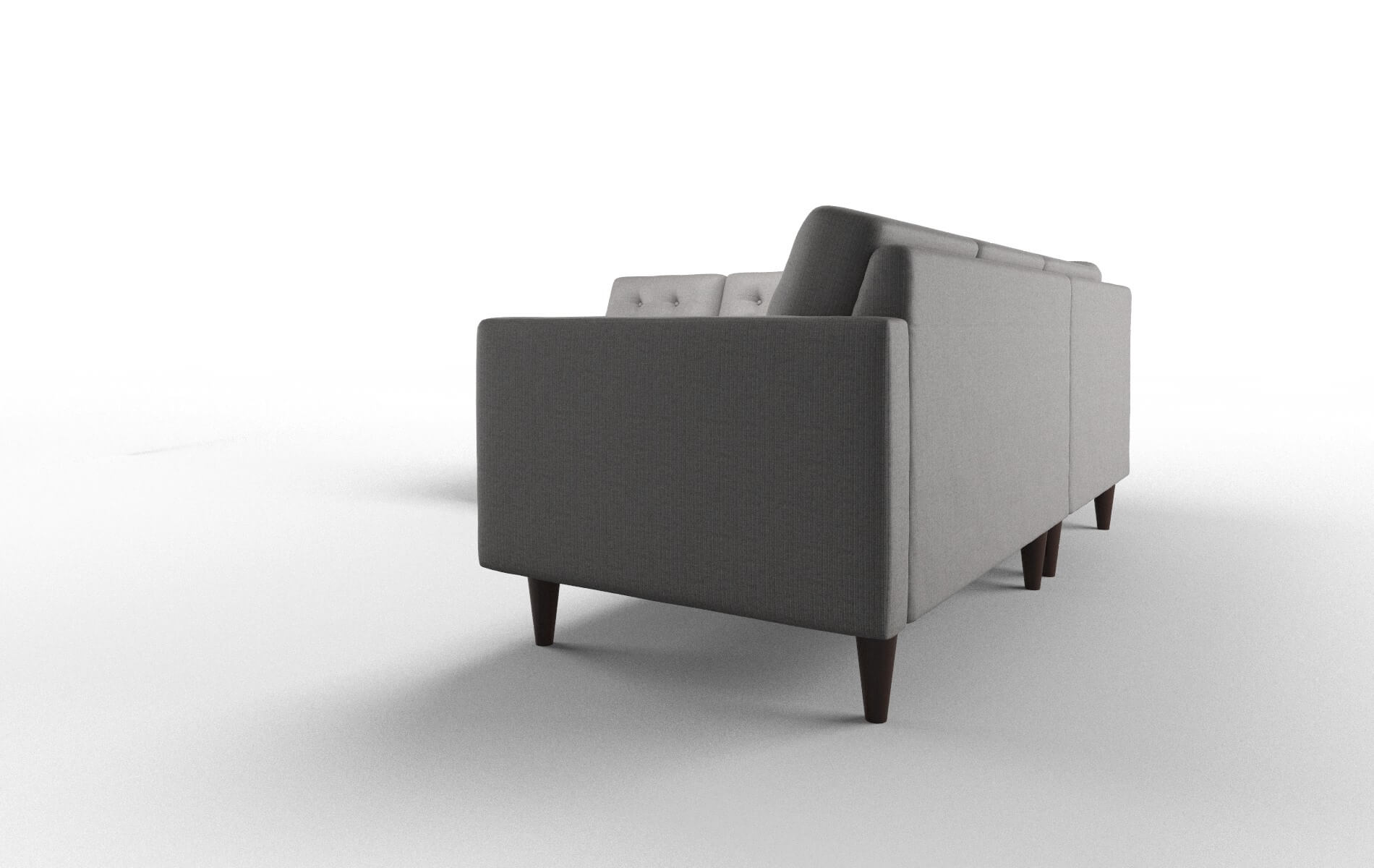 Turin Avenger Zinc Sectional espresso legs 4