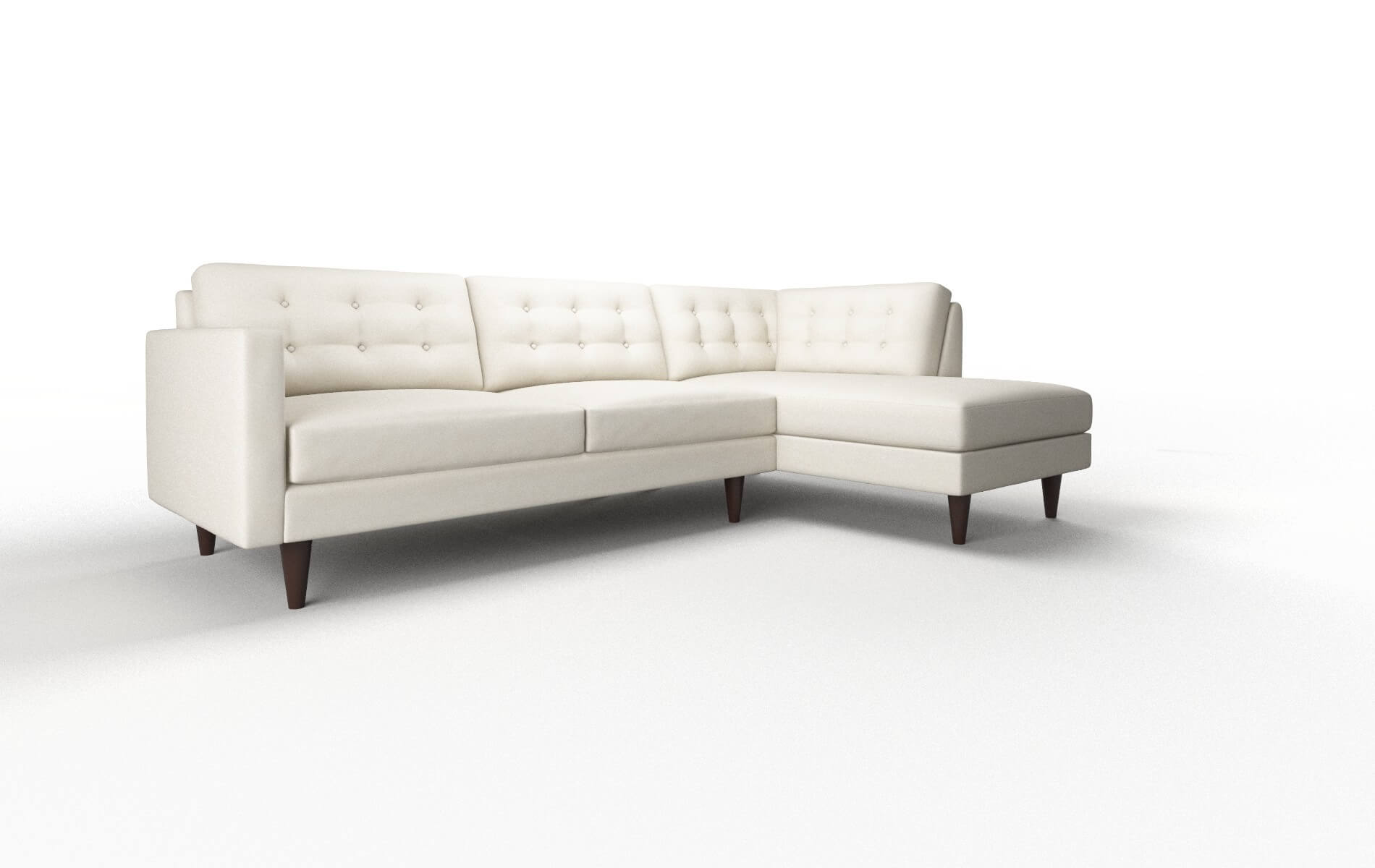 Turin Bungalow Ivory Panel espresso legs 2