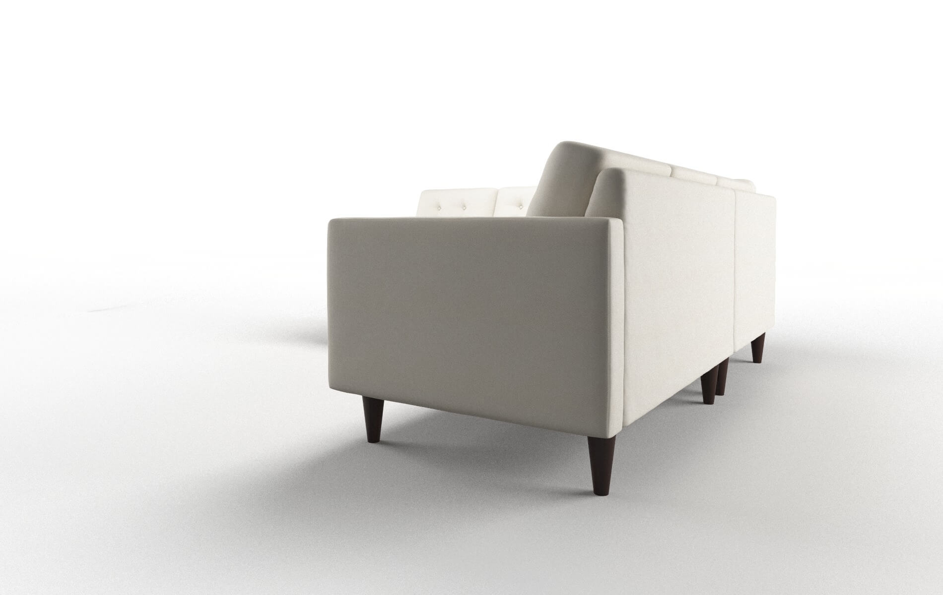 Turin Bungalow Ivory Sectional espresso legs 4