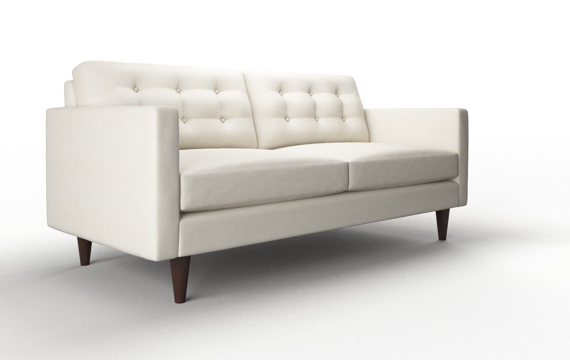 Turin Bungalow Ivory Sofa espresso legs 2