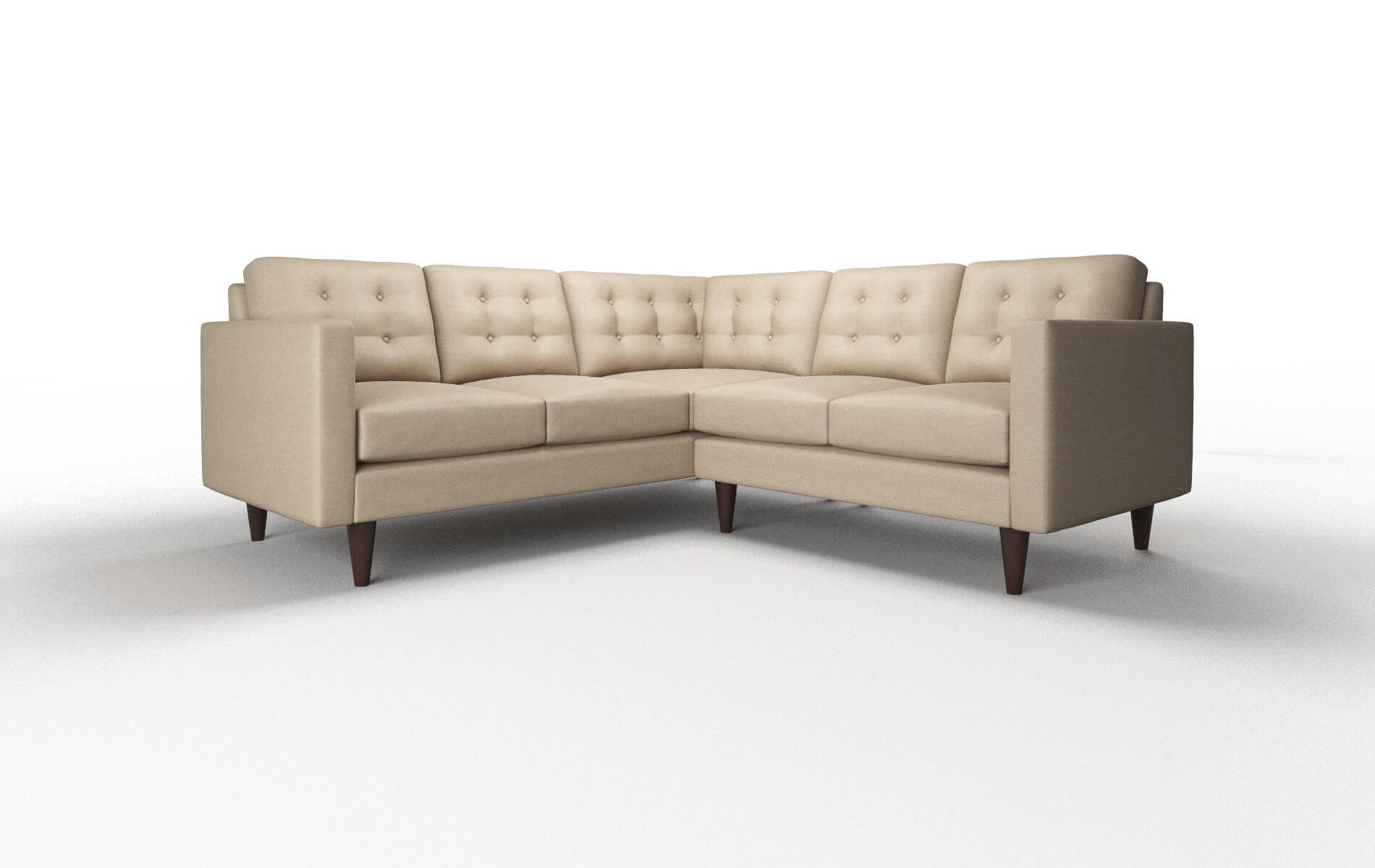 Turin Chance Platinum Sectional espresso legs 1