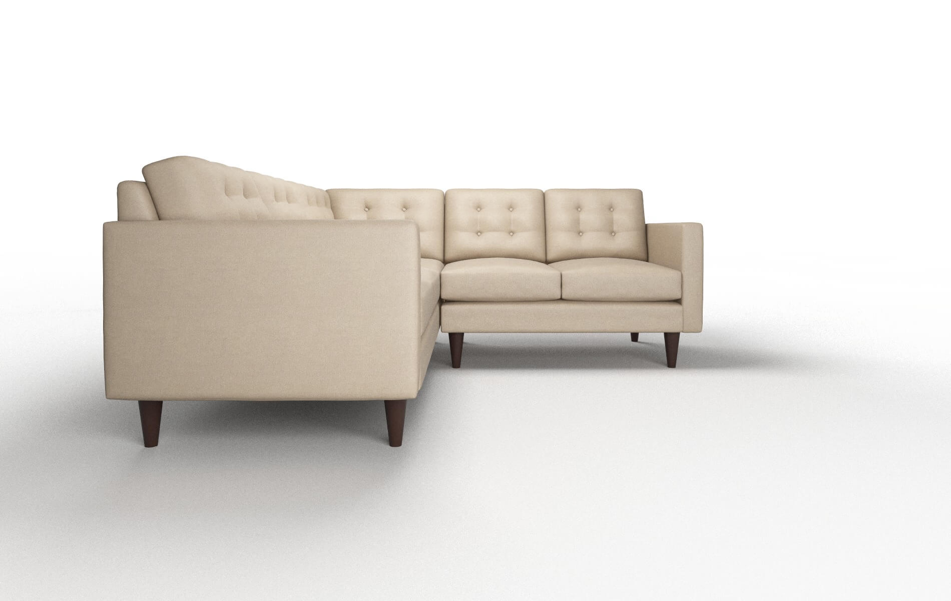 Turin Chance Platinum Sectional espresso legs 2
