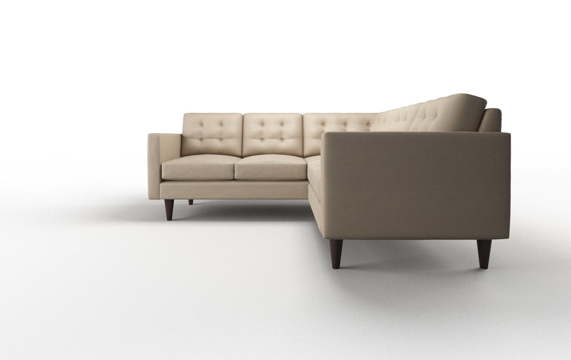 Turin Chance Platinum Sectional espresso legs 5