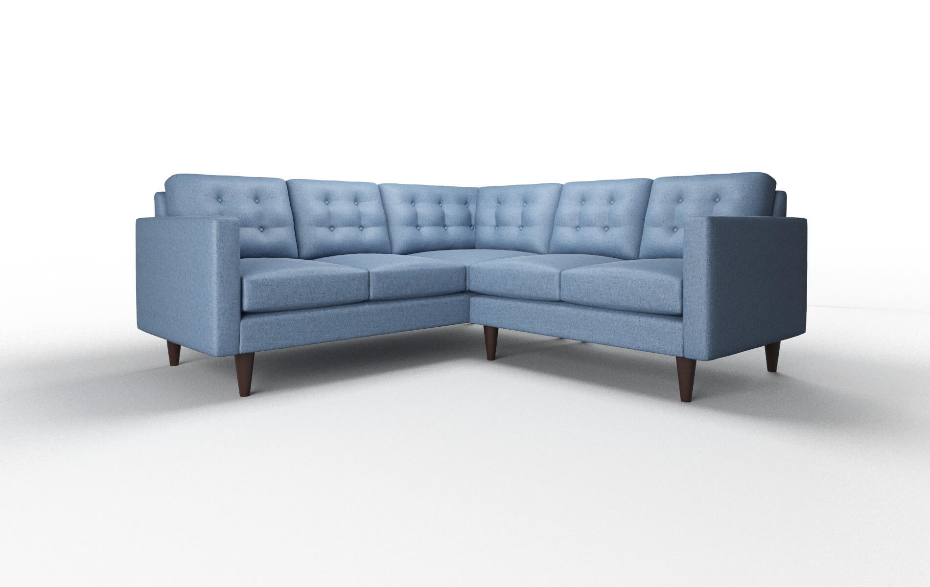Turin Clyde deep_ocean Sectional Espresso Legs  1